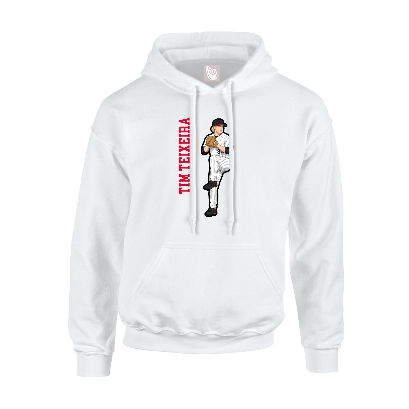Hoodie — Name Vertical in White