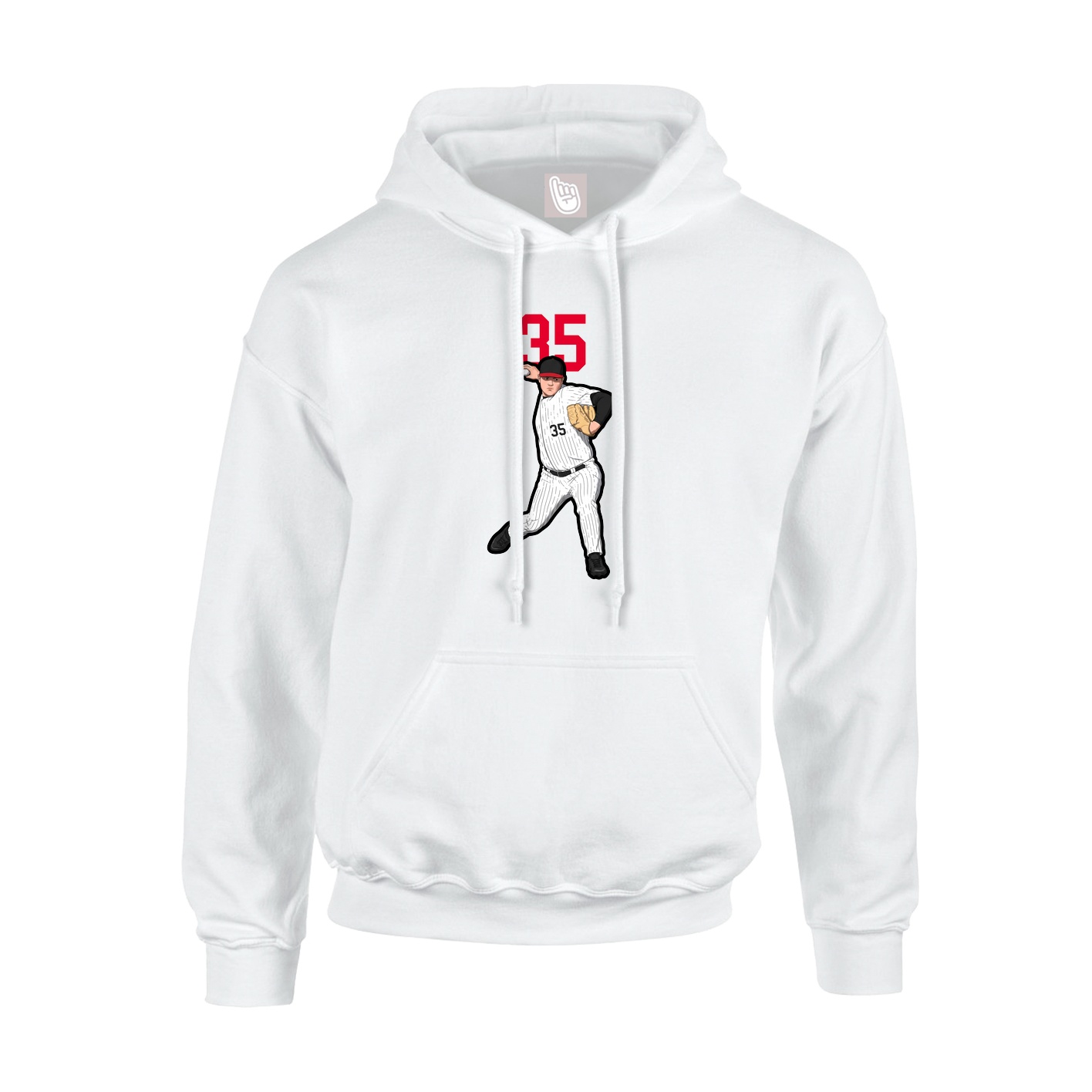Hoodie — Number Top in White