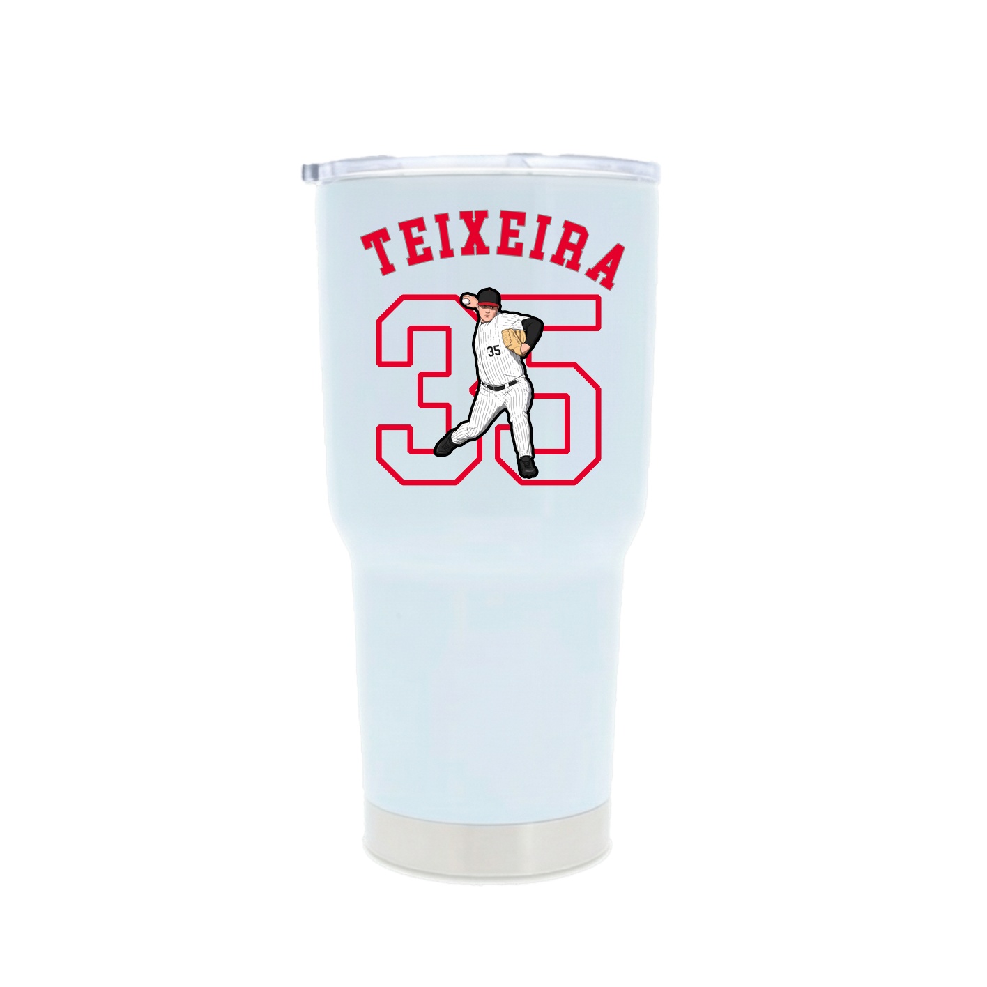 30oz Stainless Steel Tumbler — Shirsey Arch in White