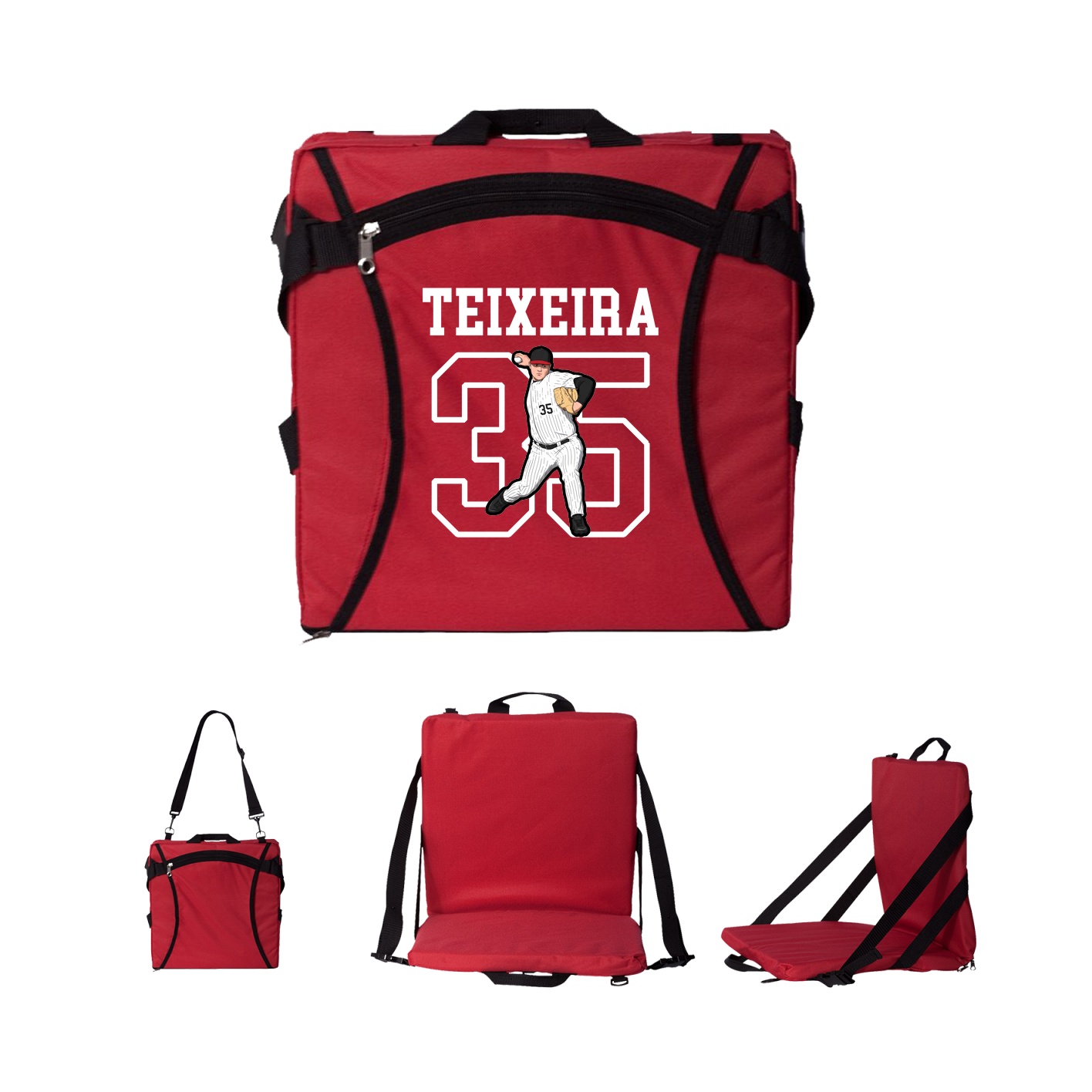 Folding Stadium Seat — Shirsey in Red