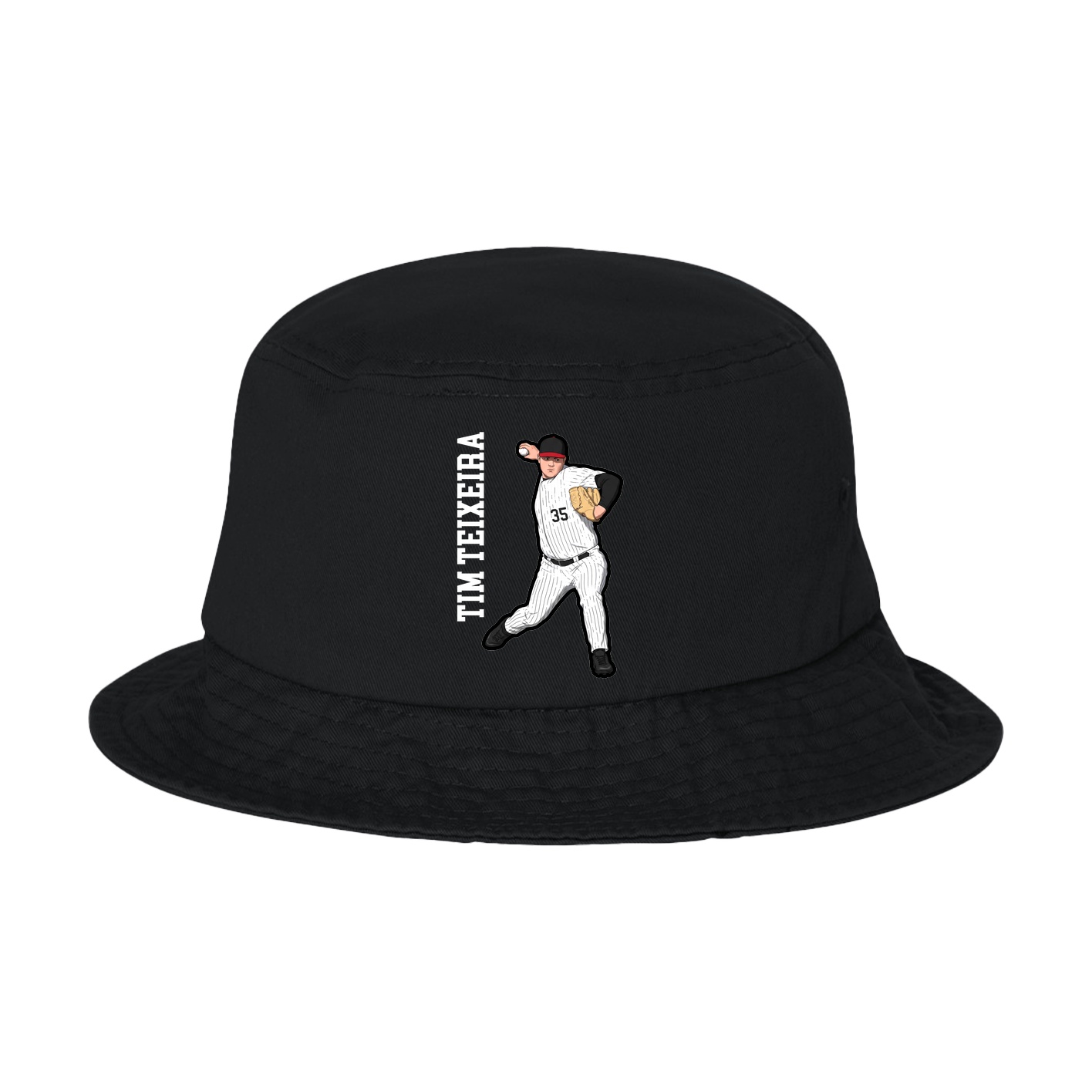 Bucket Cap — Name Vertical in Black