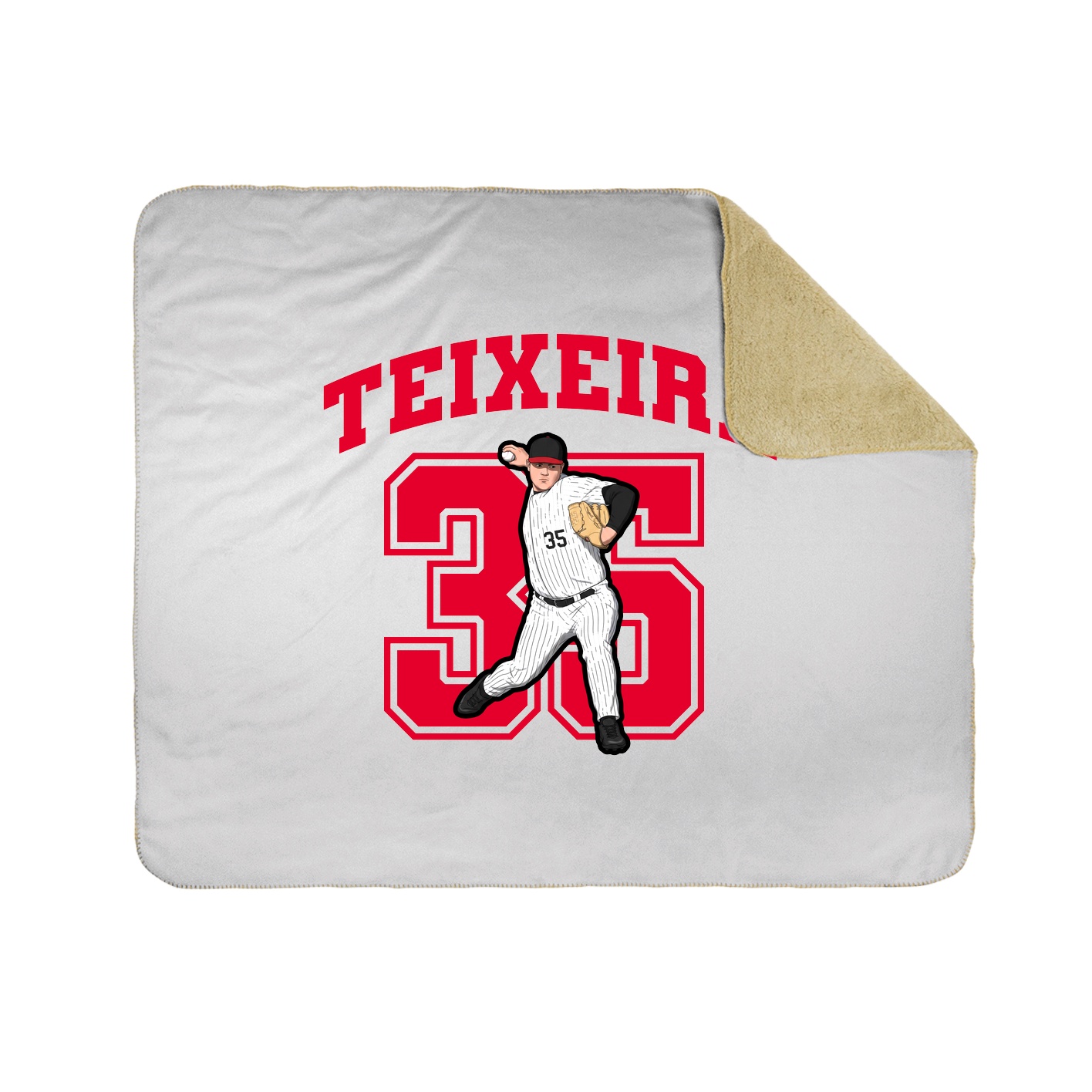 Throw Blanket — Number in White