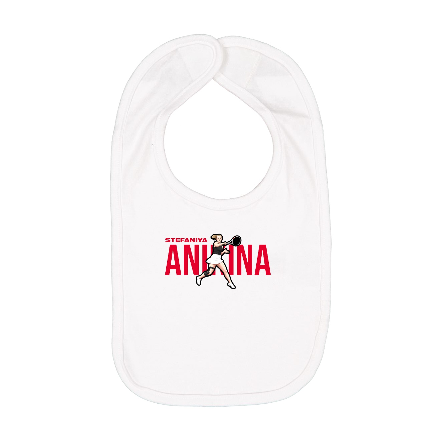 Infant Bib — Player Name in White