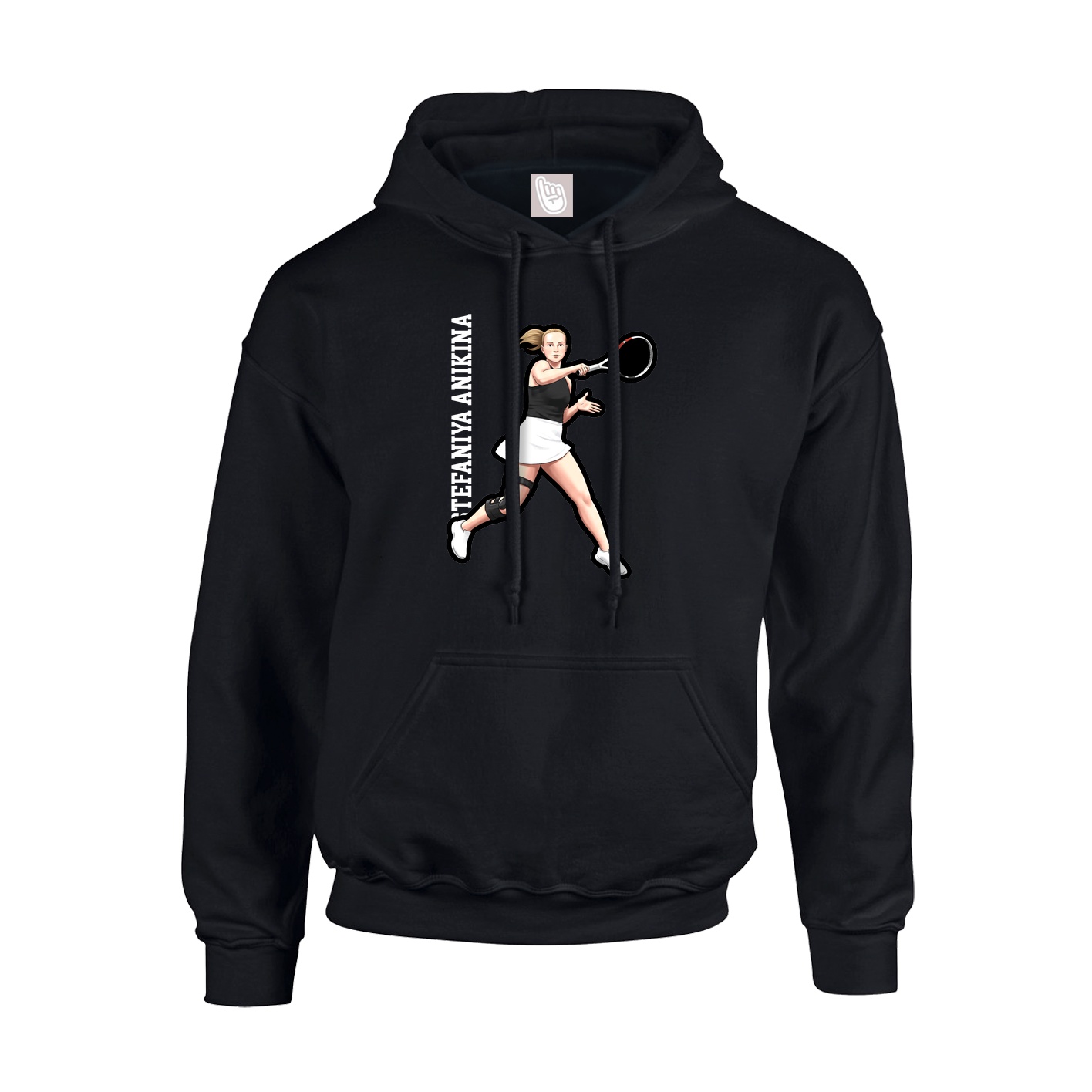 Hoodie — Name Vertical in Black