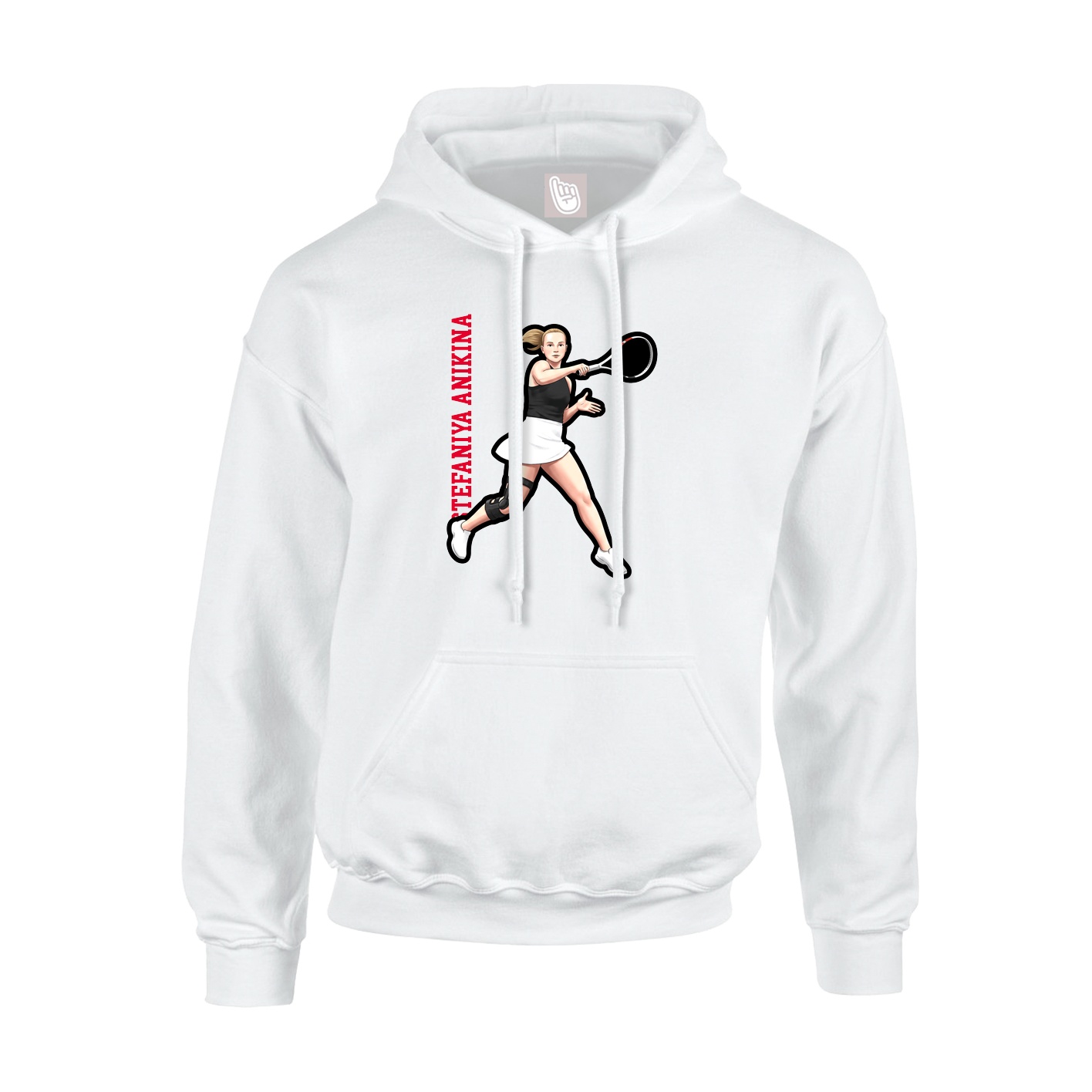 Youth Hoodie — Name Vertical in White