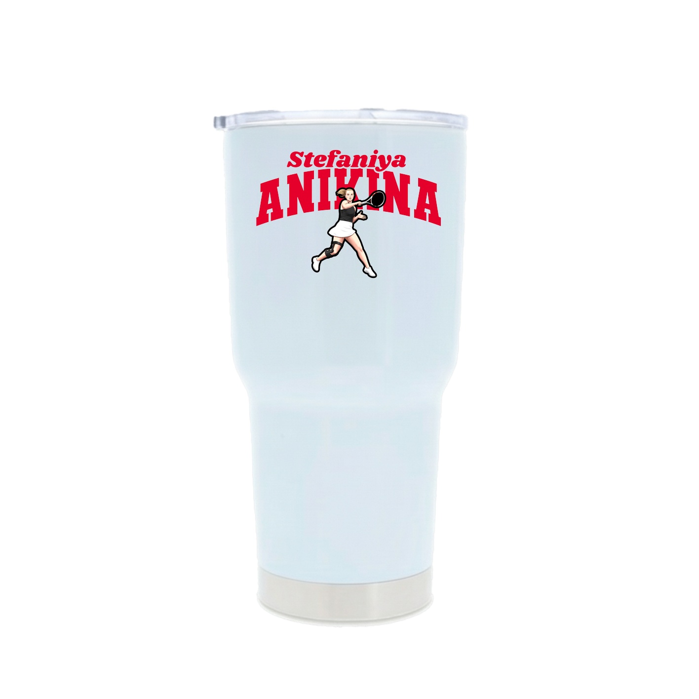 30oz Stainless Steel Tumbler — Signature Arch in White