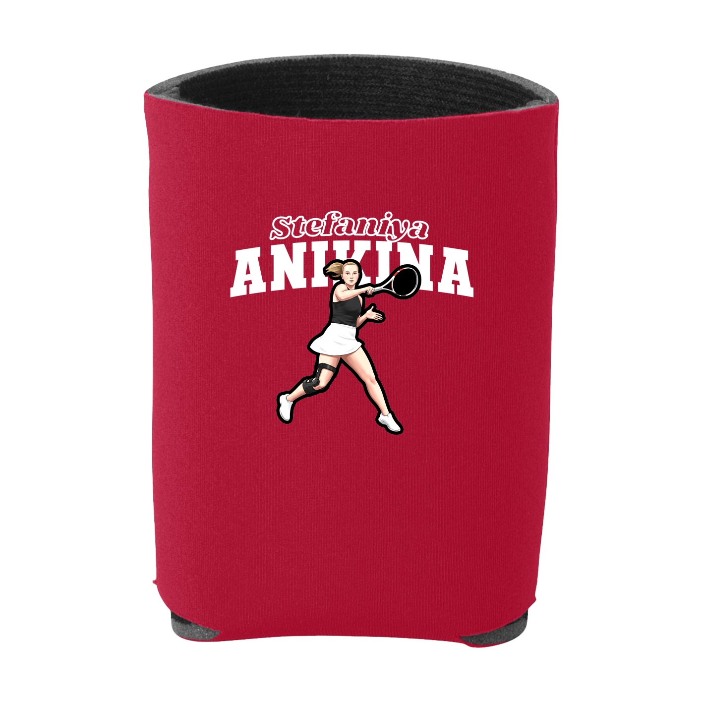 Can Holder — Name Arch in Red