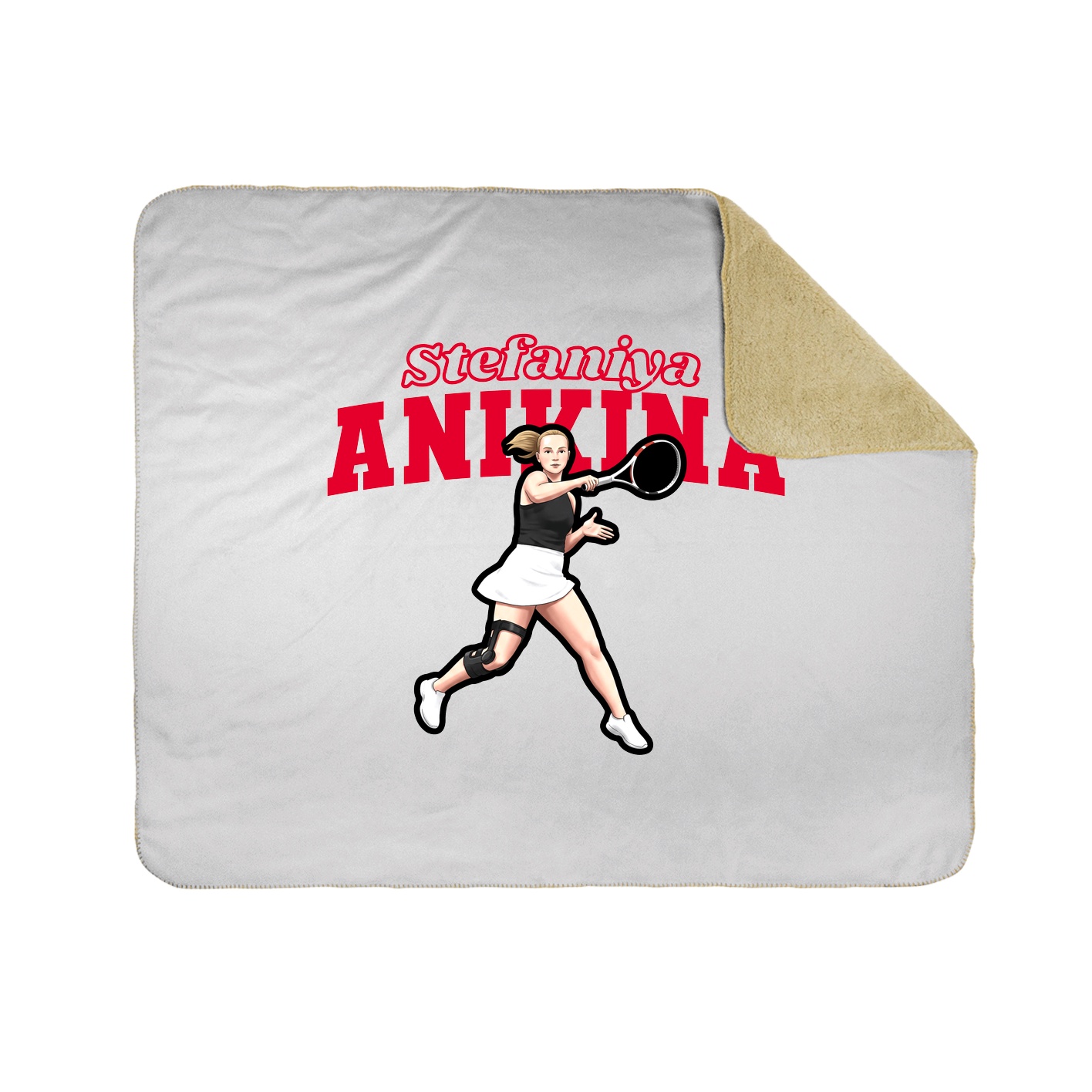 Throw Blanket — Name Arch in White