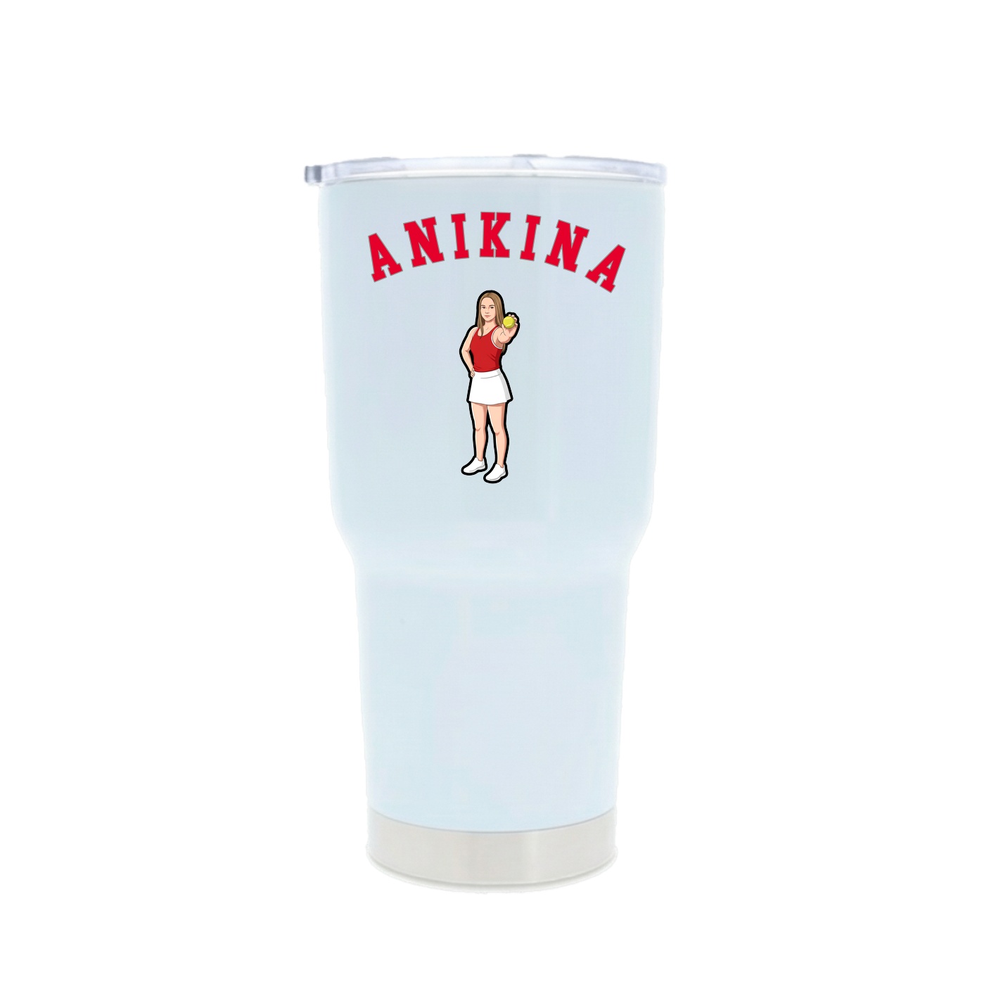 30oz Stainless Steel Tumbler — Shirsey Arch in White