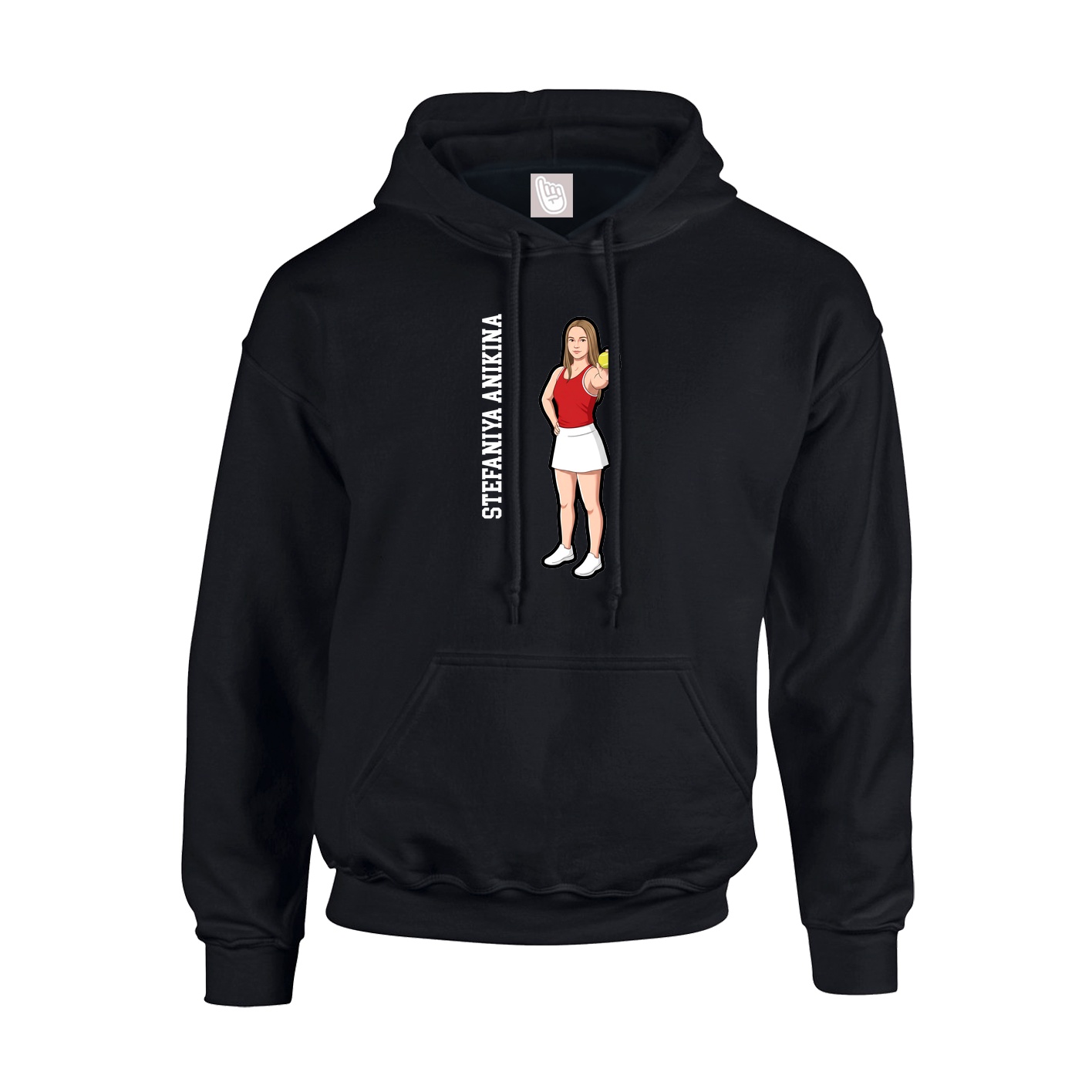 Youth Hoodie — Name Vertical in Black