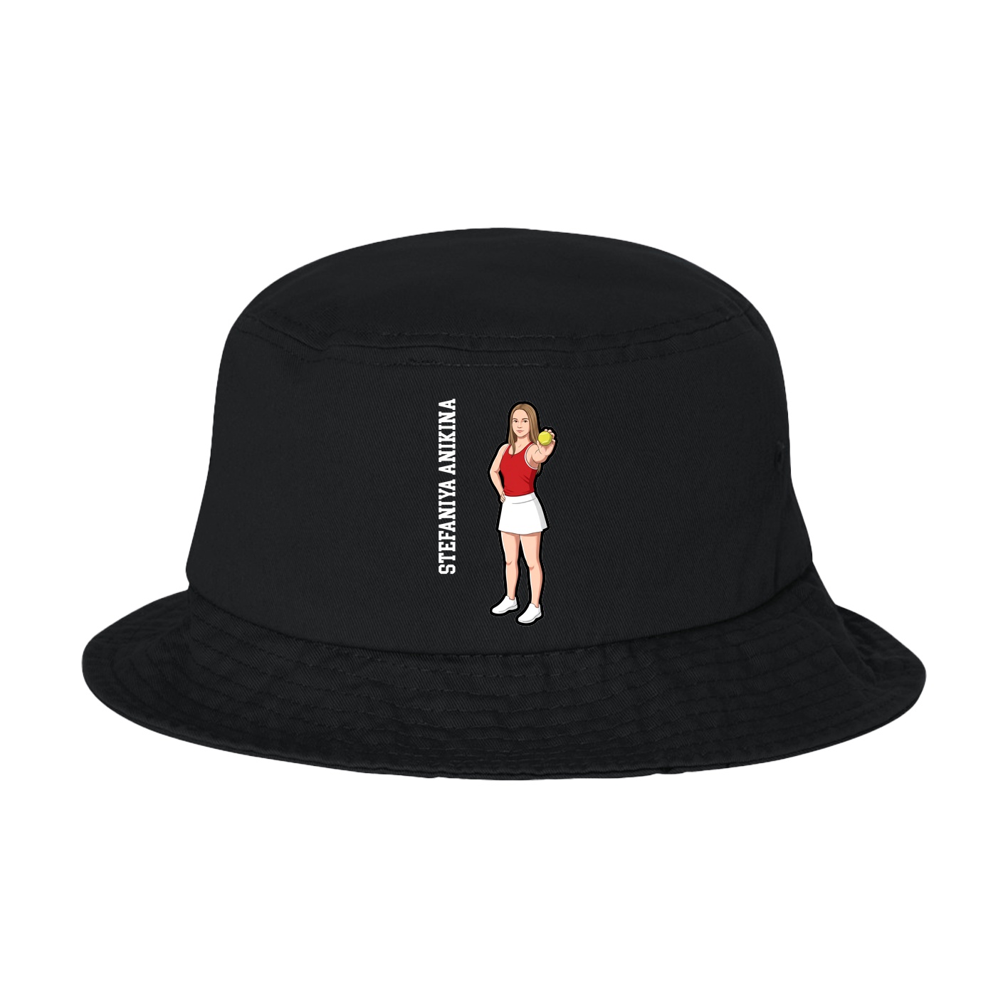 Bucket Cap — Name Vertical in Black