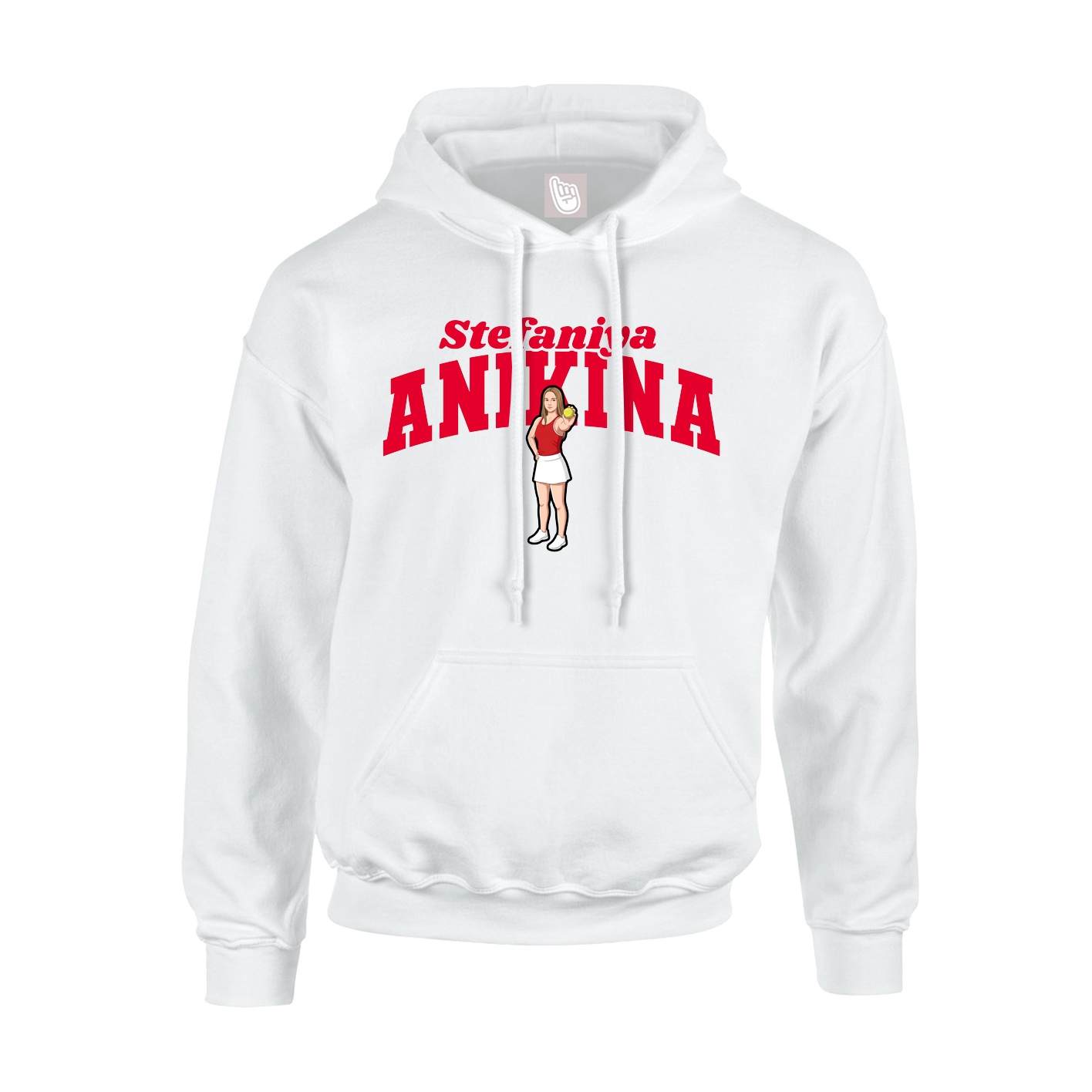 Hoodie — Signature Arch in White