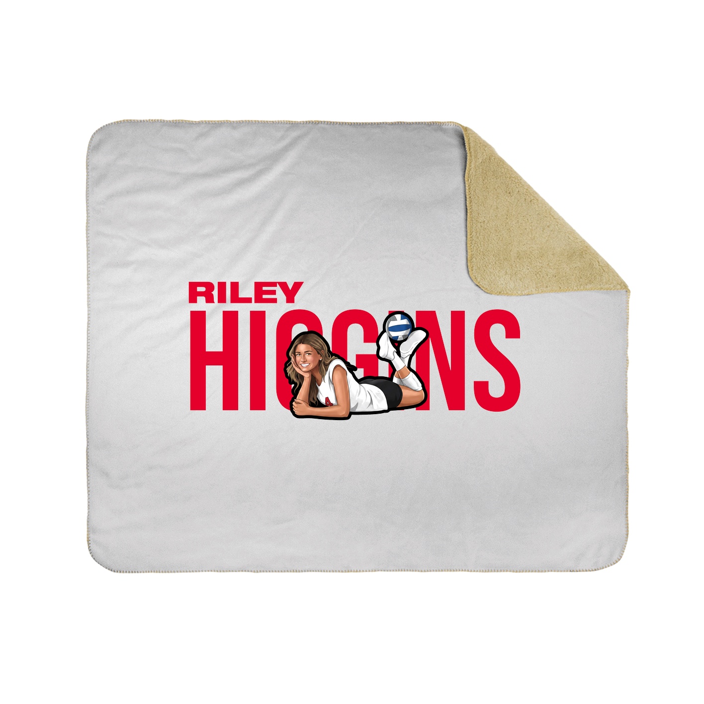 Throw Blanket — Player Name in White
