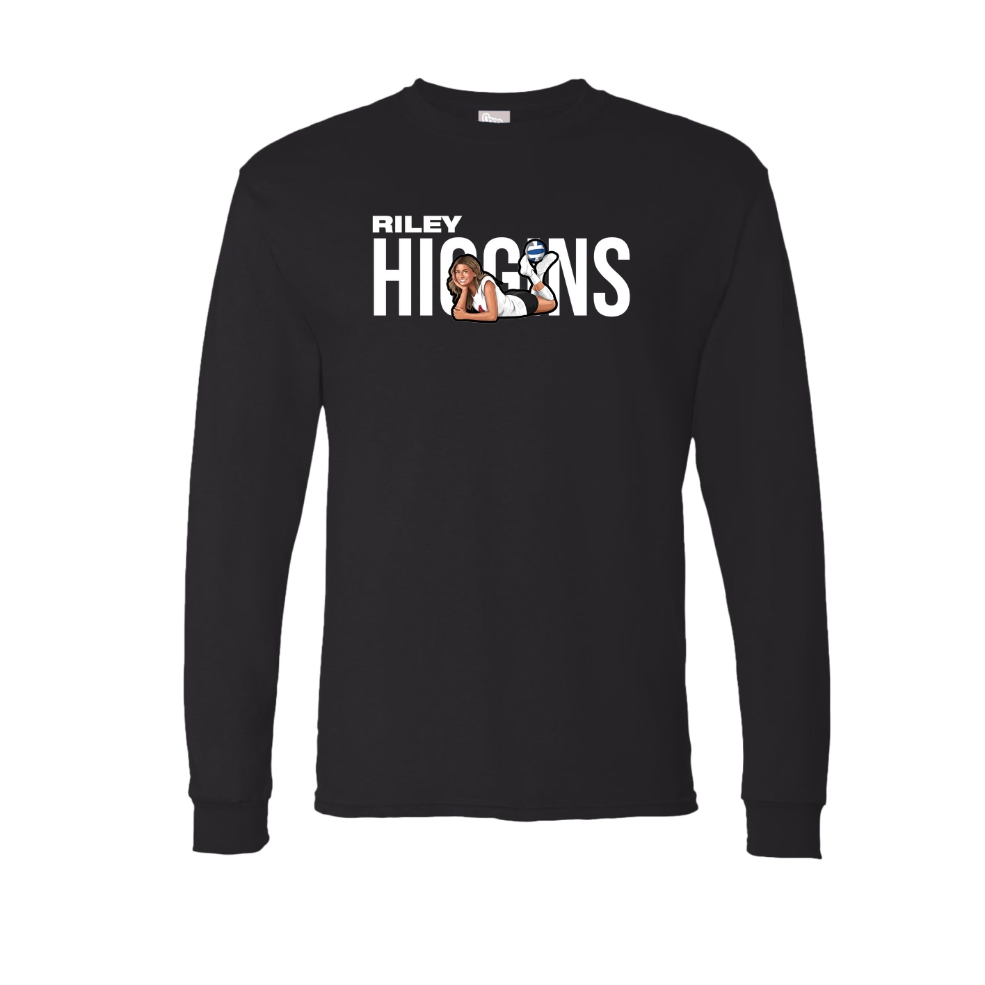 Long Sleeve Tee — Player Name in Black