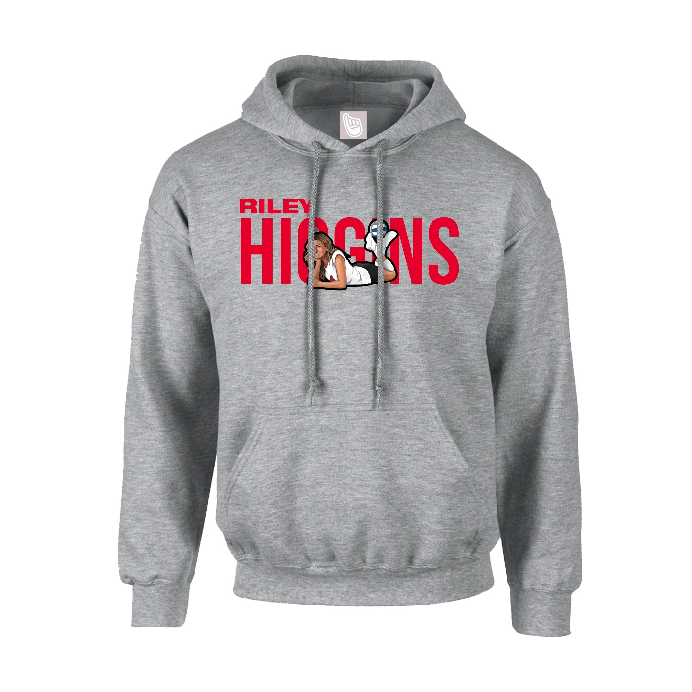 Youth Hoodie — Player Name in Grey