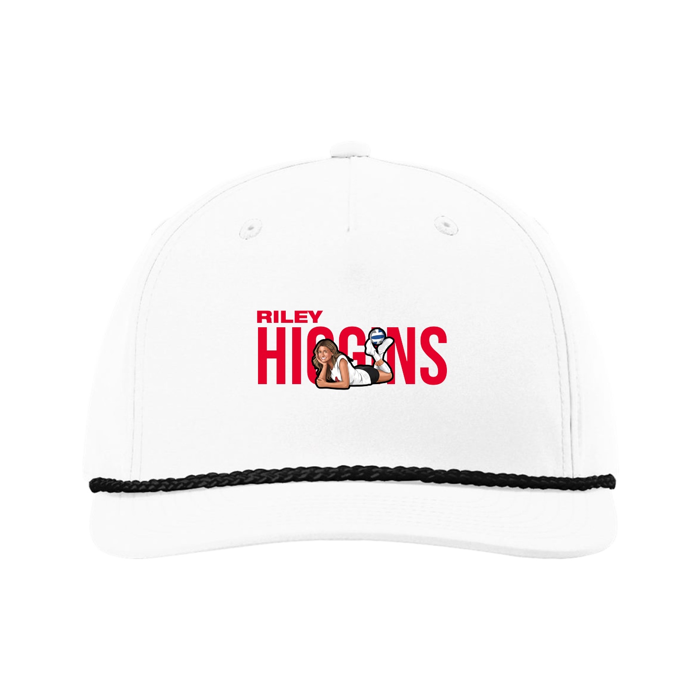Five-Panel Classic Rope Cap — Player Name in White