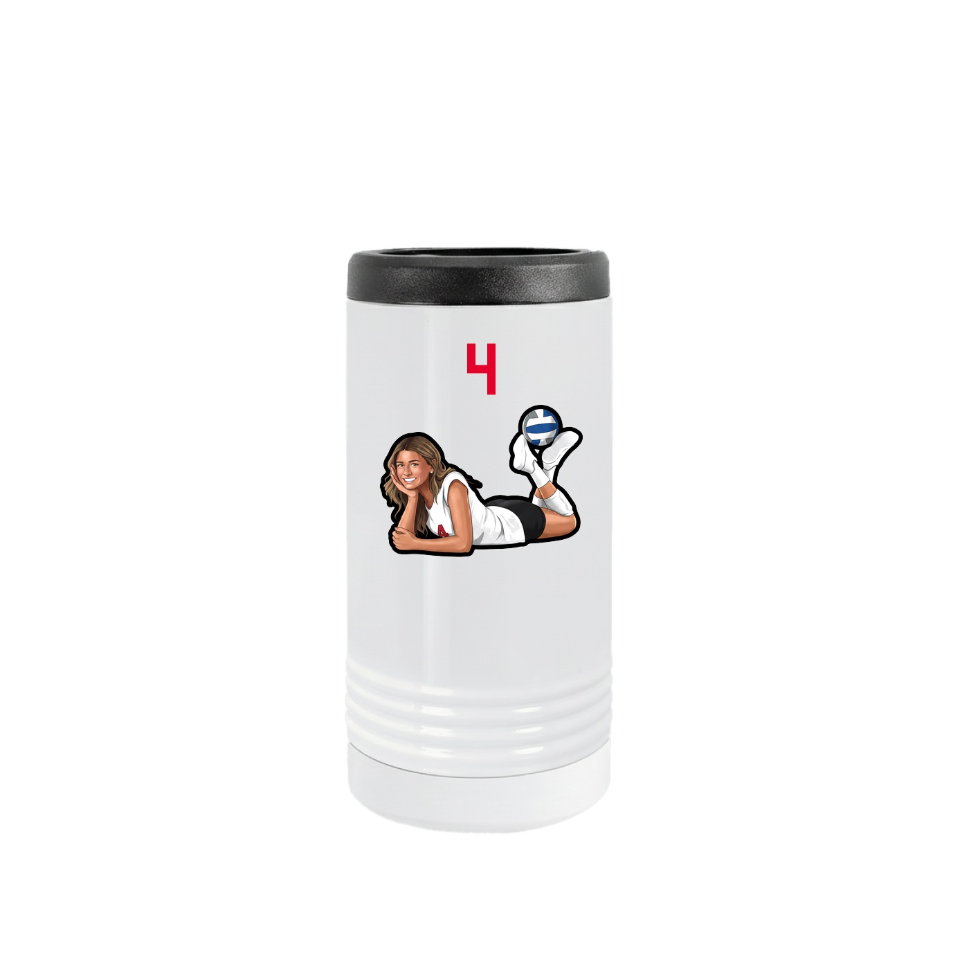 Slim Beverage Holder — Number Top in White