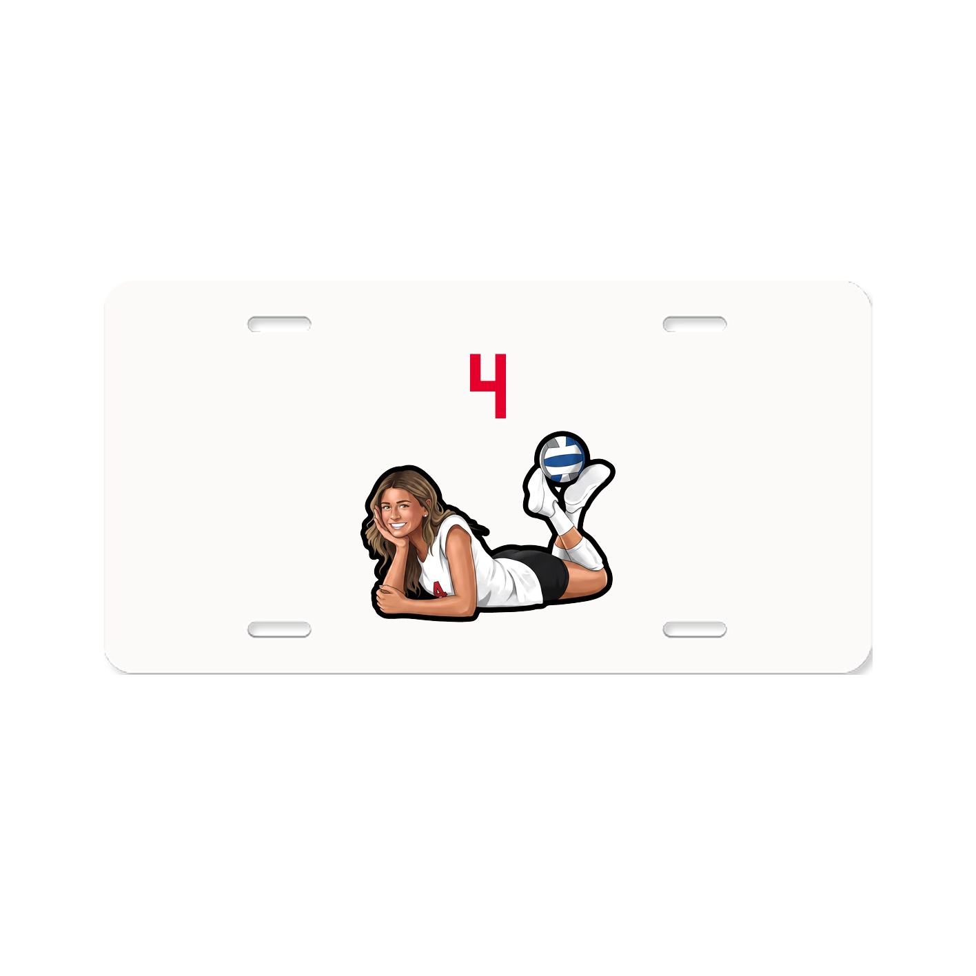 License Plate — Number Top in Classic