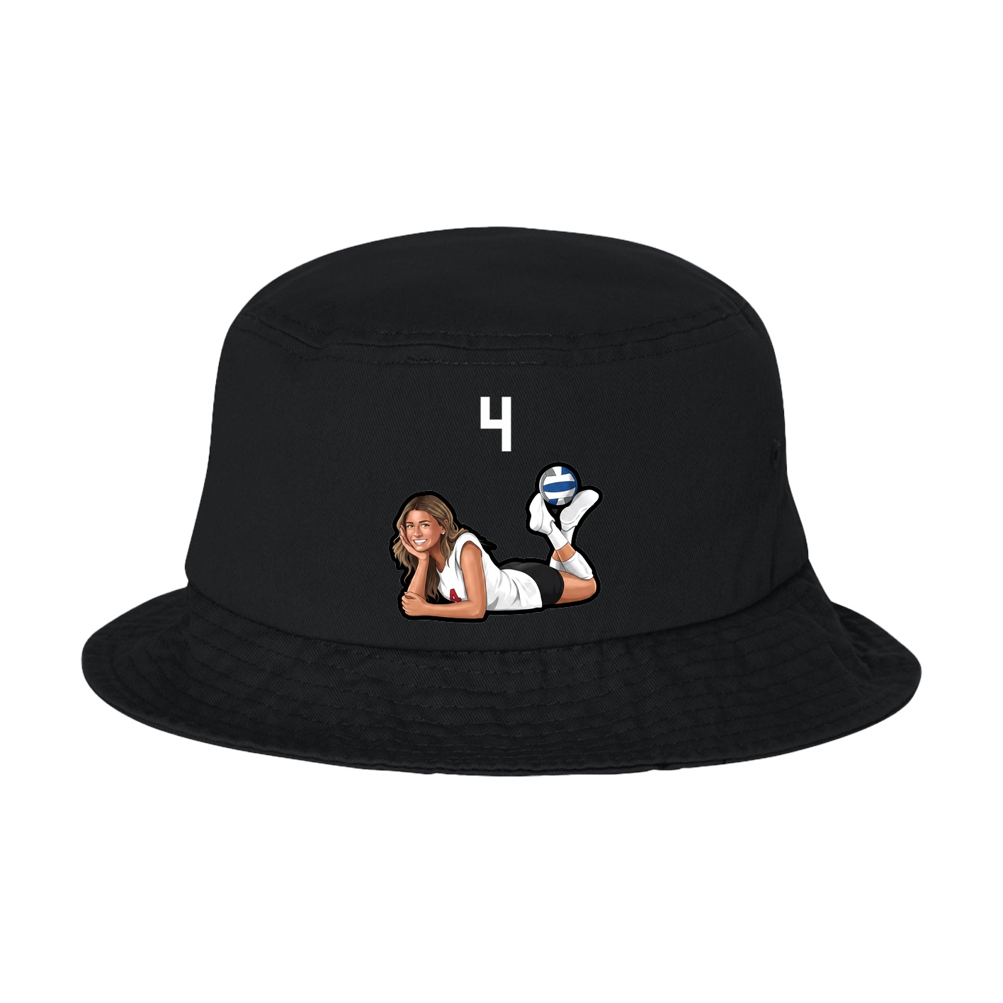 Bucket Cap — Number Top in Black