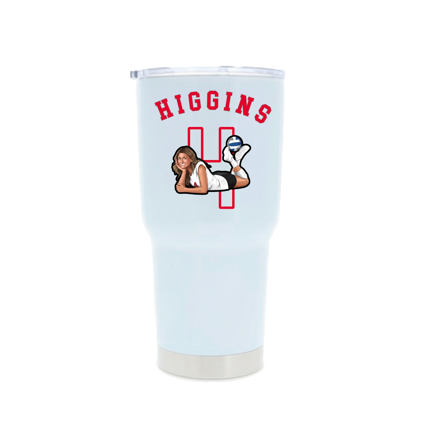 30oz Stainless Steel Tumbler — Shirsey Arch in White