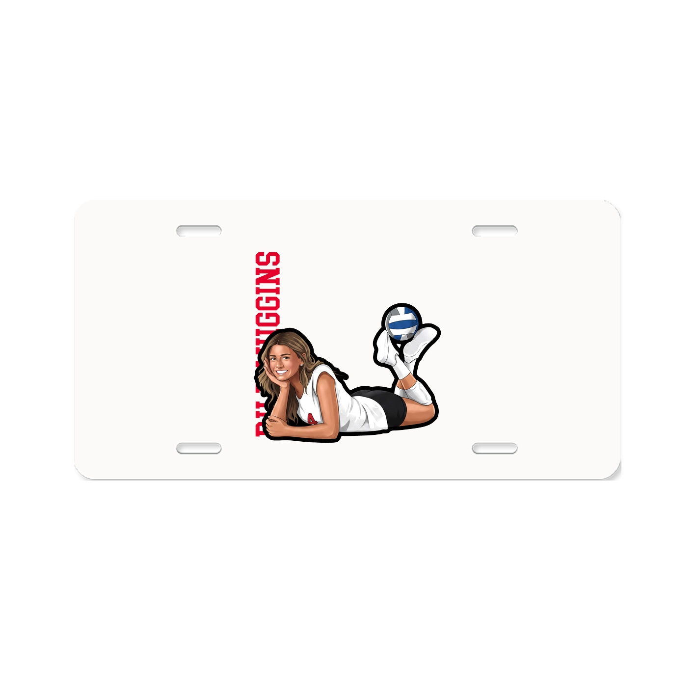 License Plate — Name Vertical in Classic