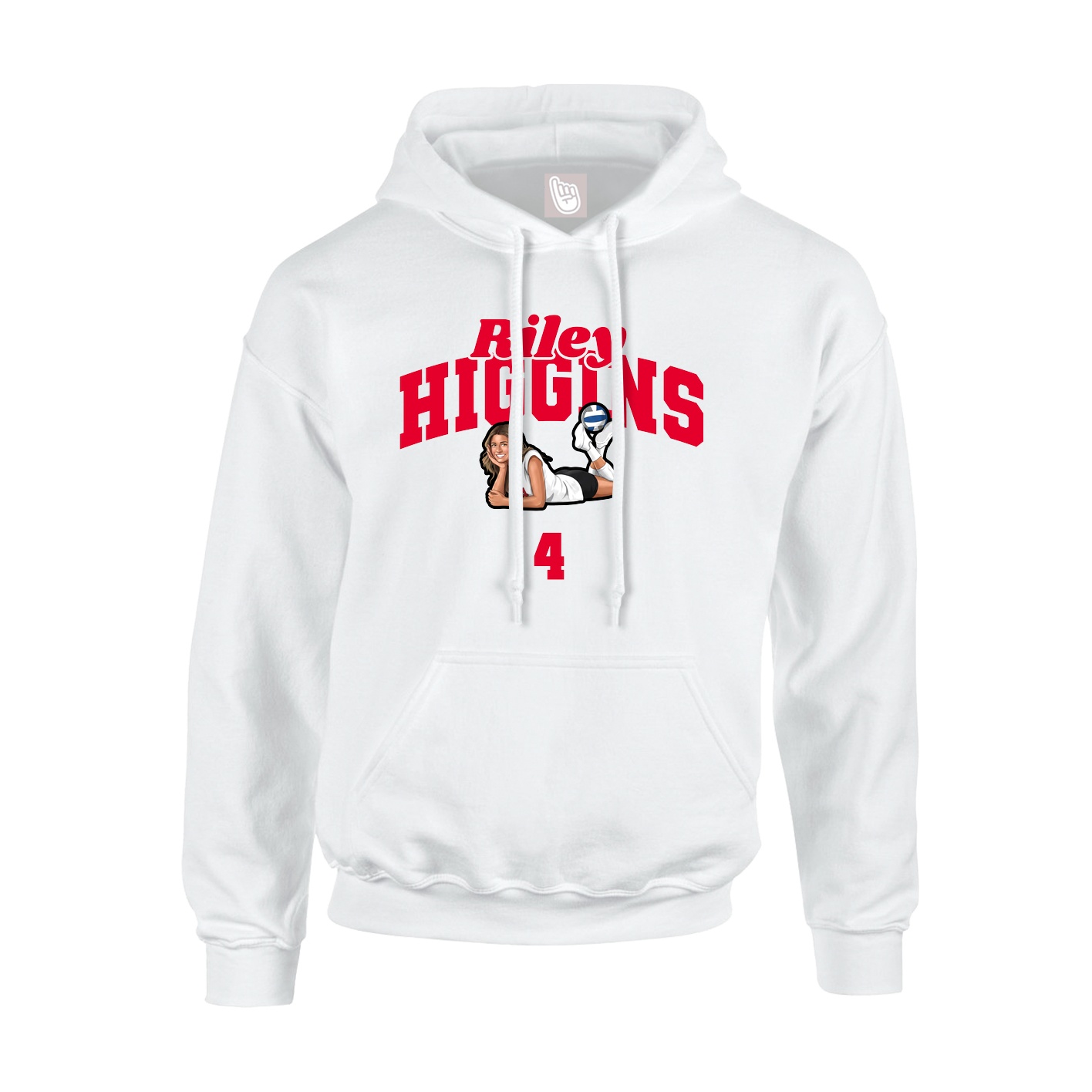 Youth Hoodie — Signature Arch in White