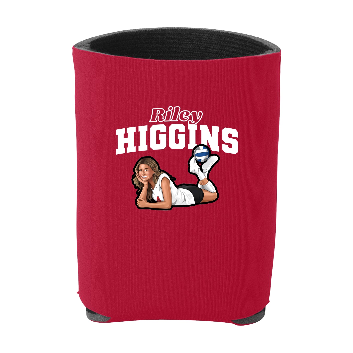 Can Holder — Name Arch in Red