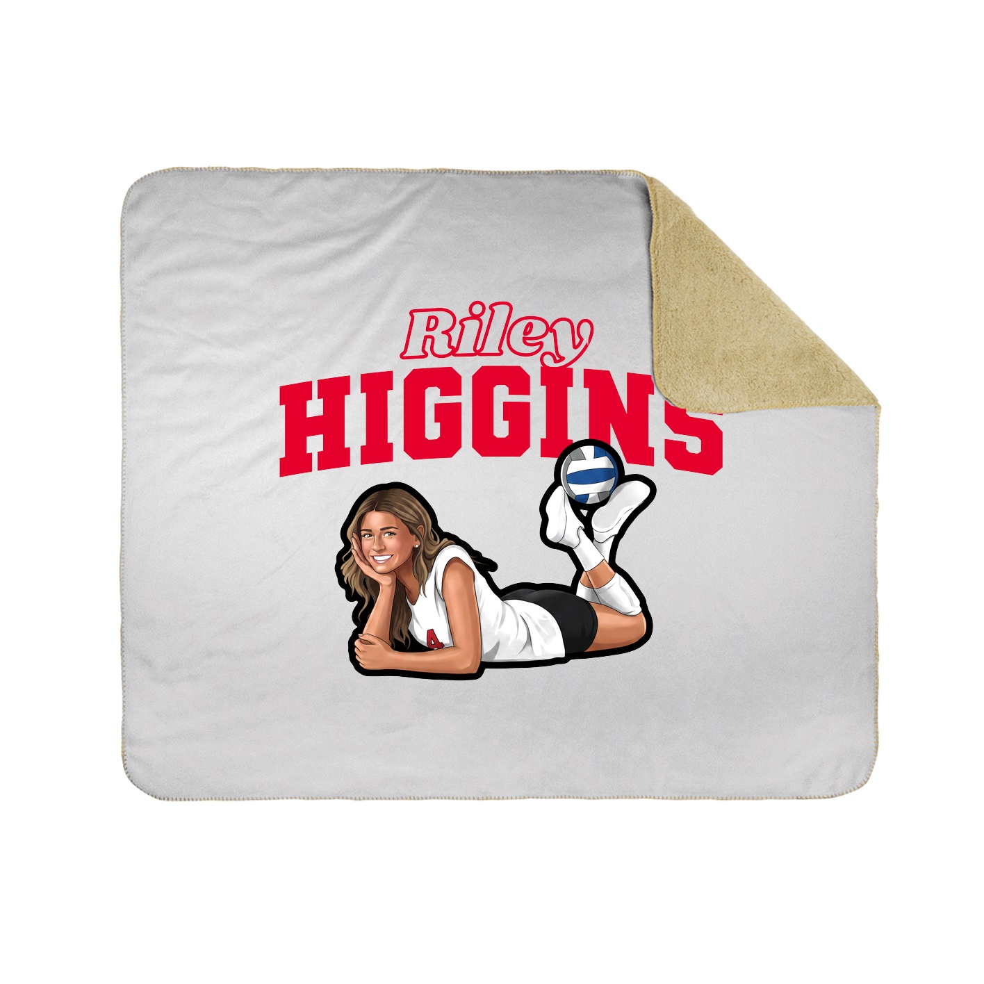Throw Blanket — Name Arch in White