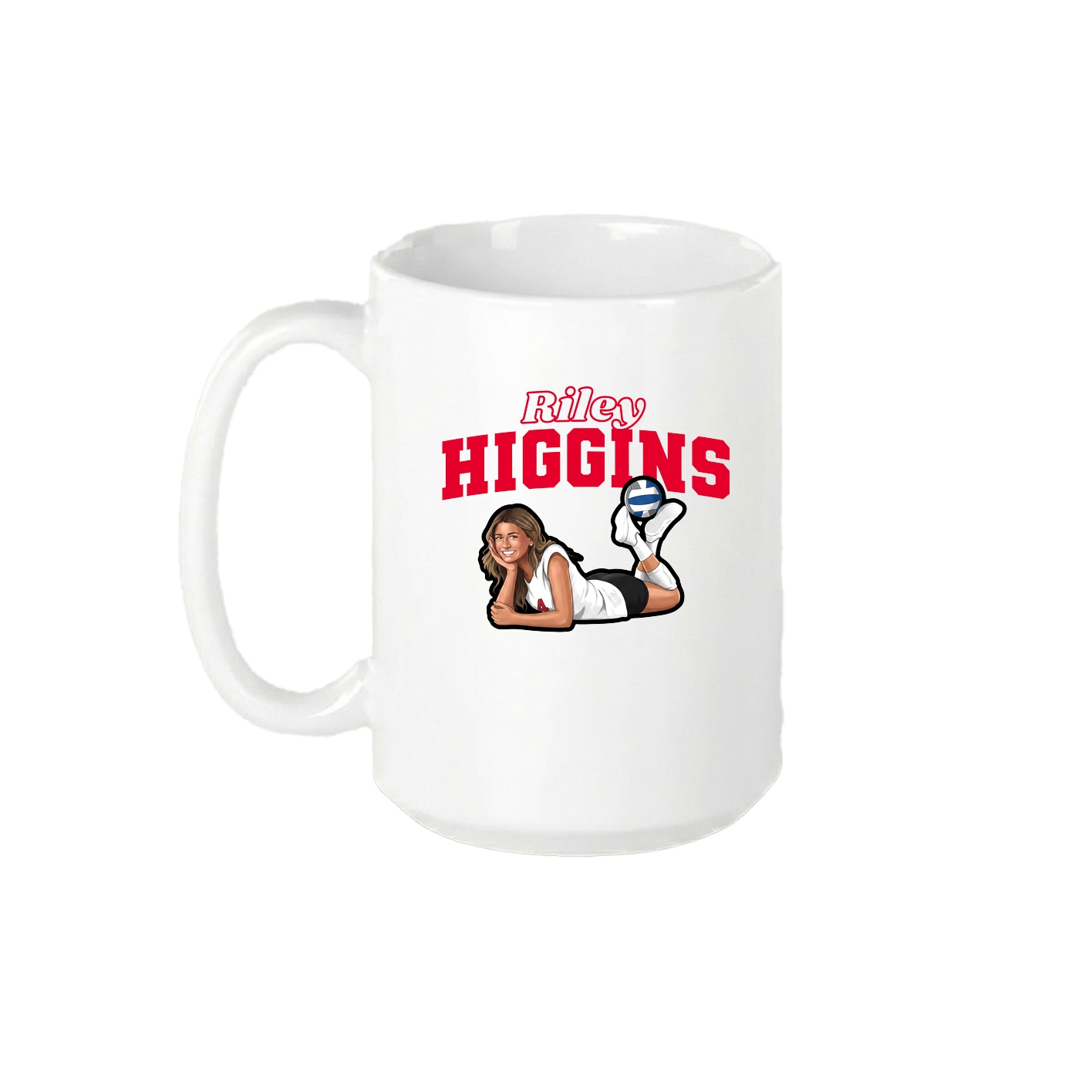 15oz Coffee Mug — Name Arch in White