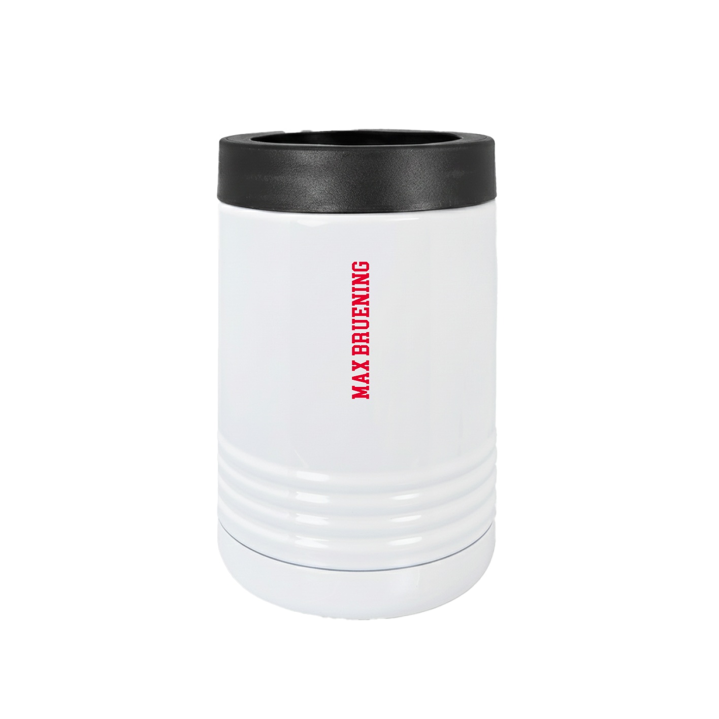 Beverage Holder — Name Vertical in White