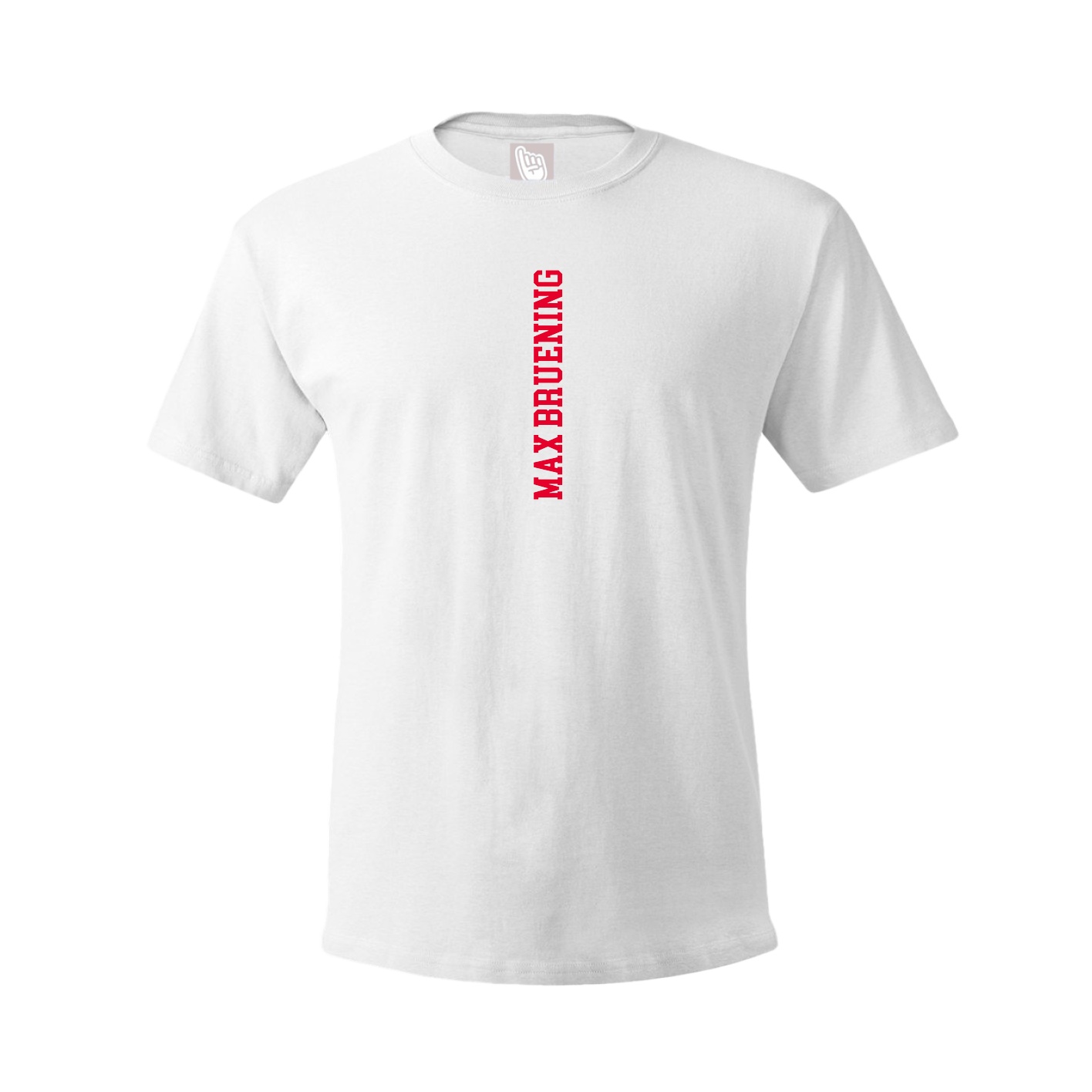 Youth Tee — Name Vertical in White
