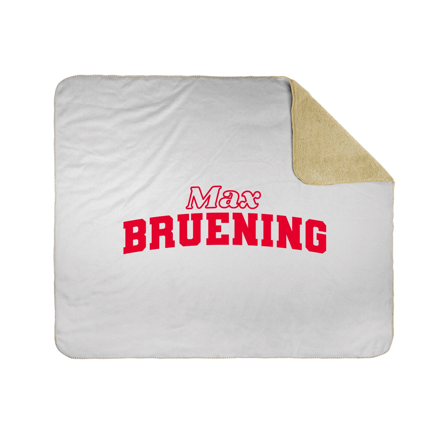 Throw Blanket — Name Arch in White