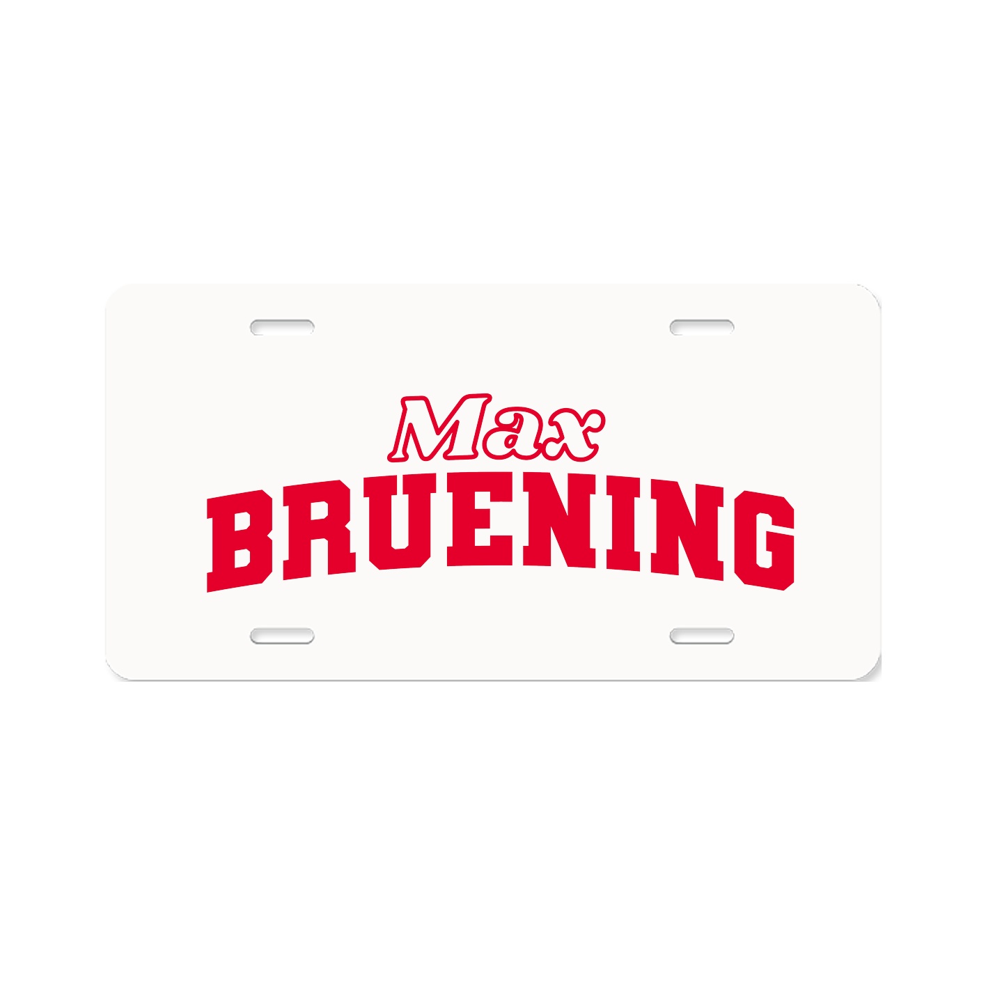 License Plate — Name Arch in Classic