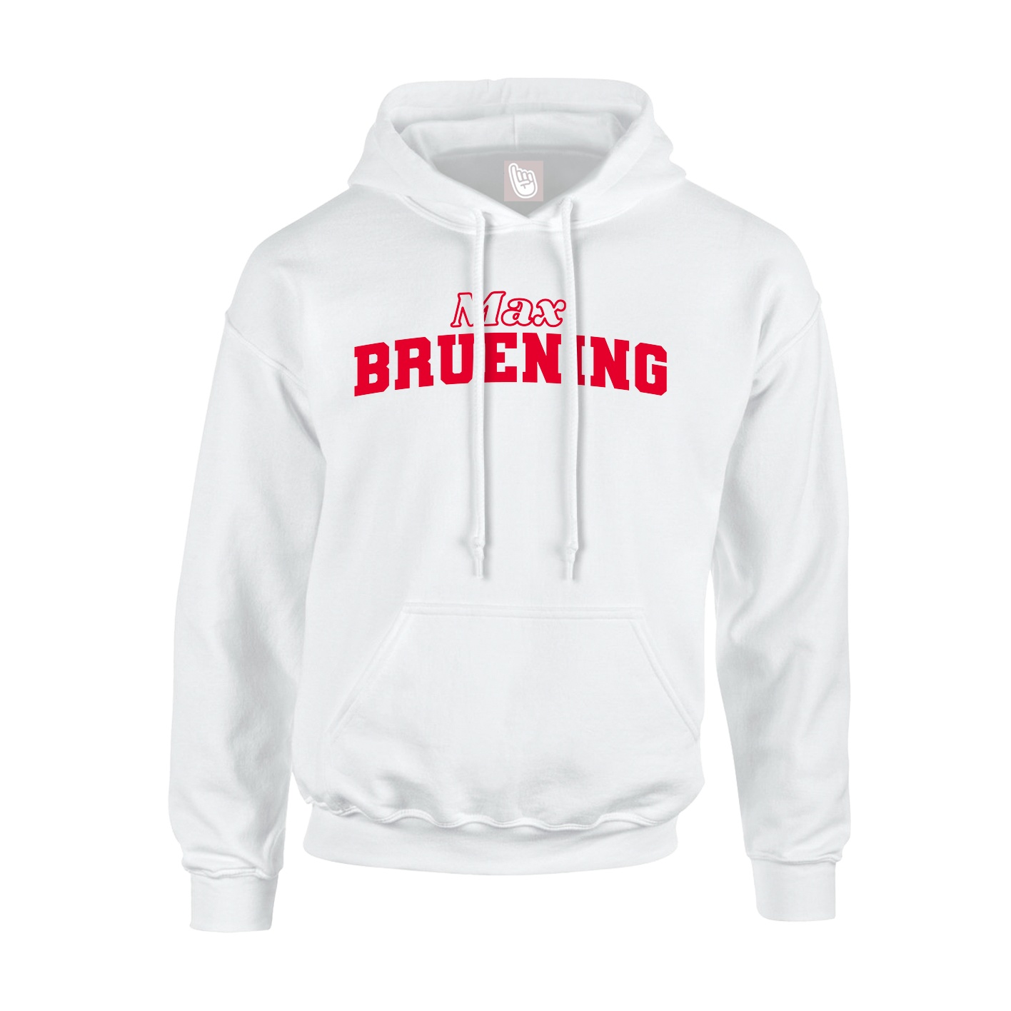 Hoodie — Name Arch in White