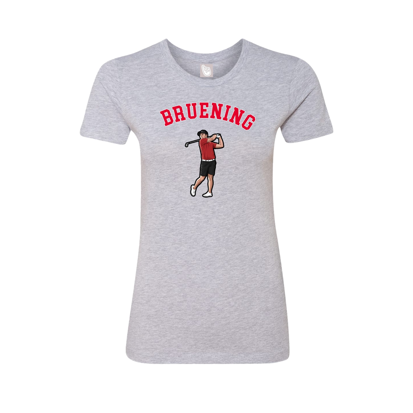 Fitted Women's Tee — Shirsey Arch in Grey