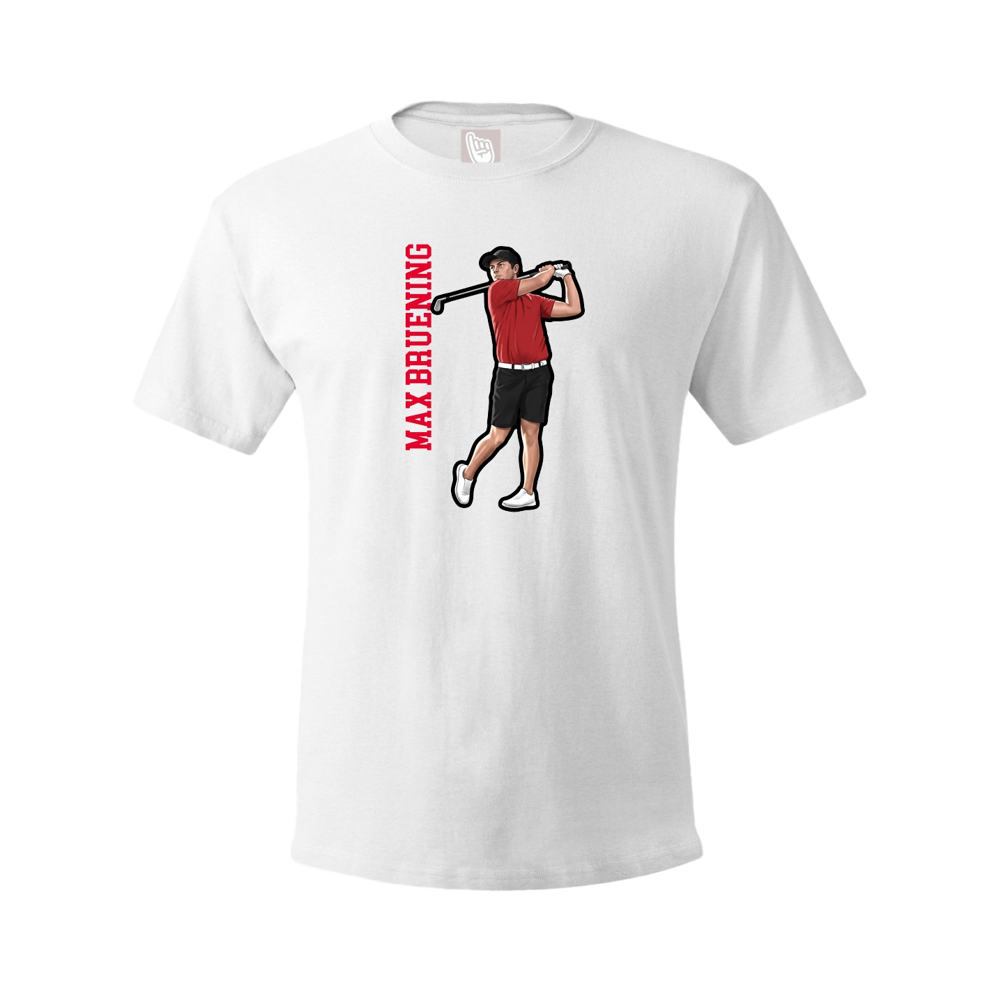 Tee — Name Vertical in White