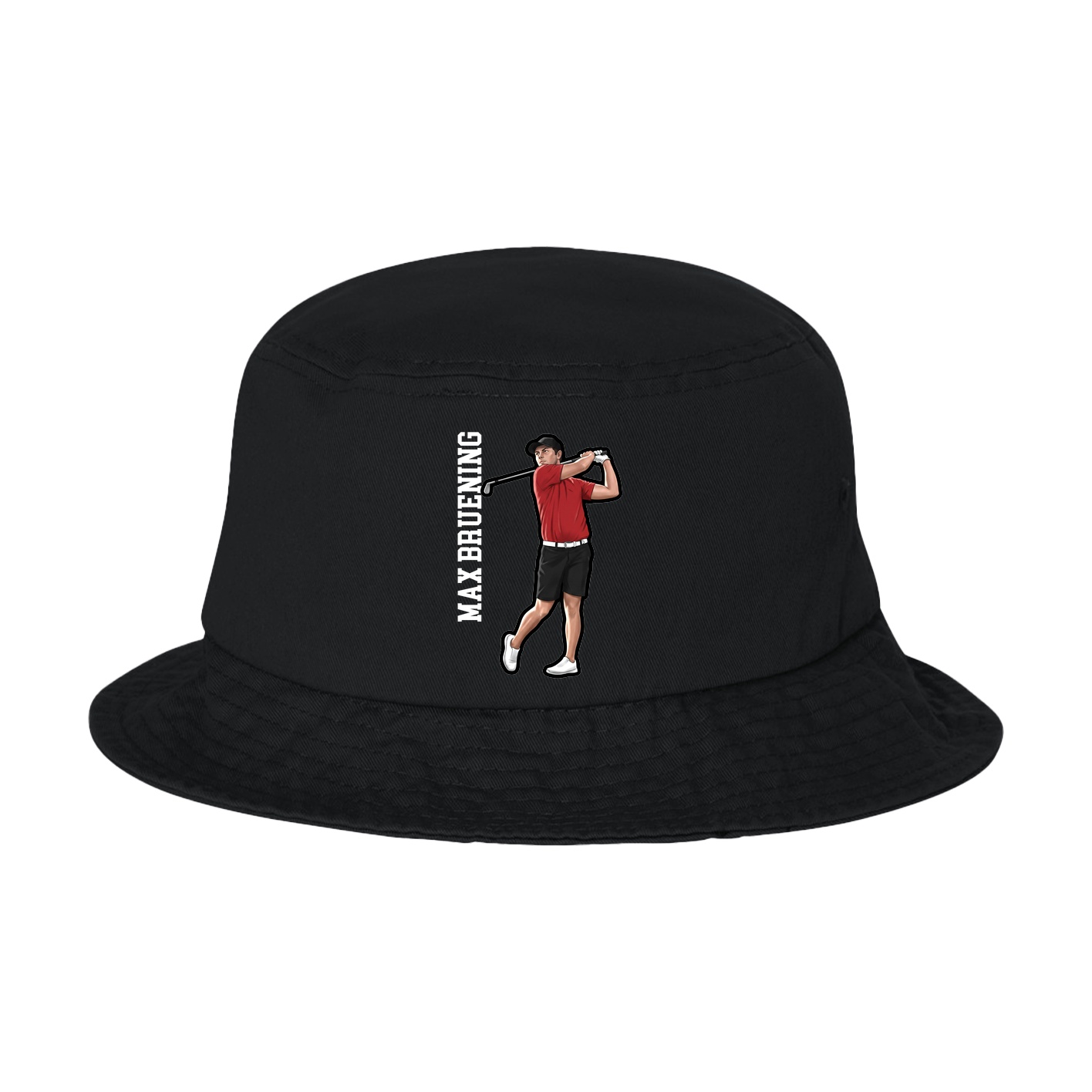 Bucket Cap — Name Vertical in Black