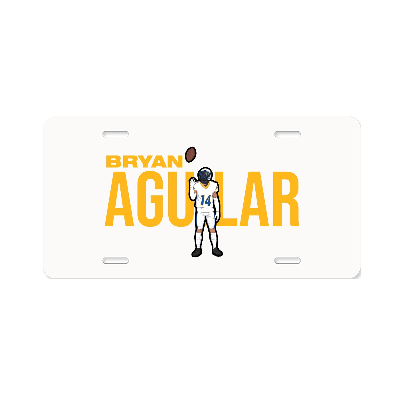 License Plate — Player Name in Classic