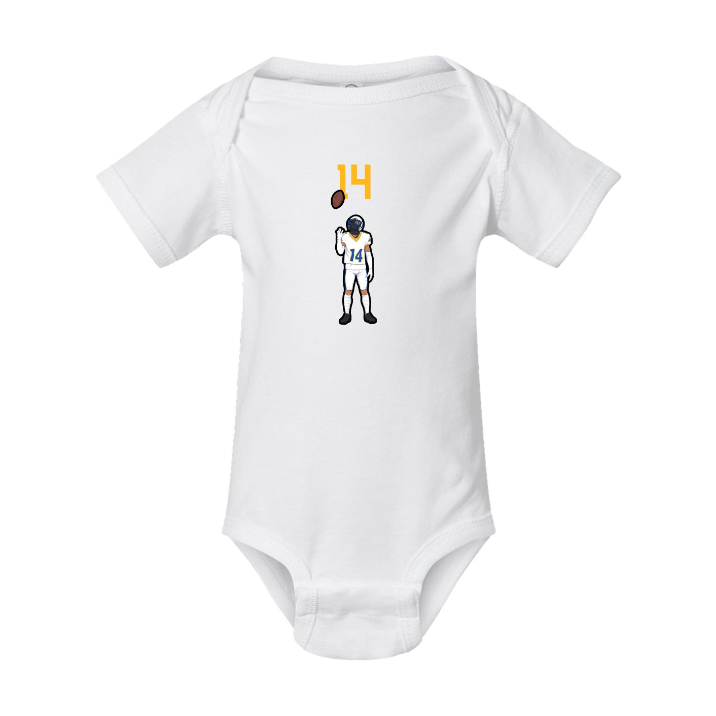 Baby Onesie — Number Top in White