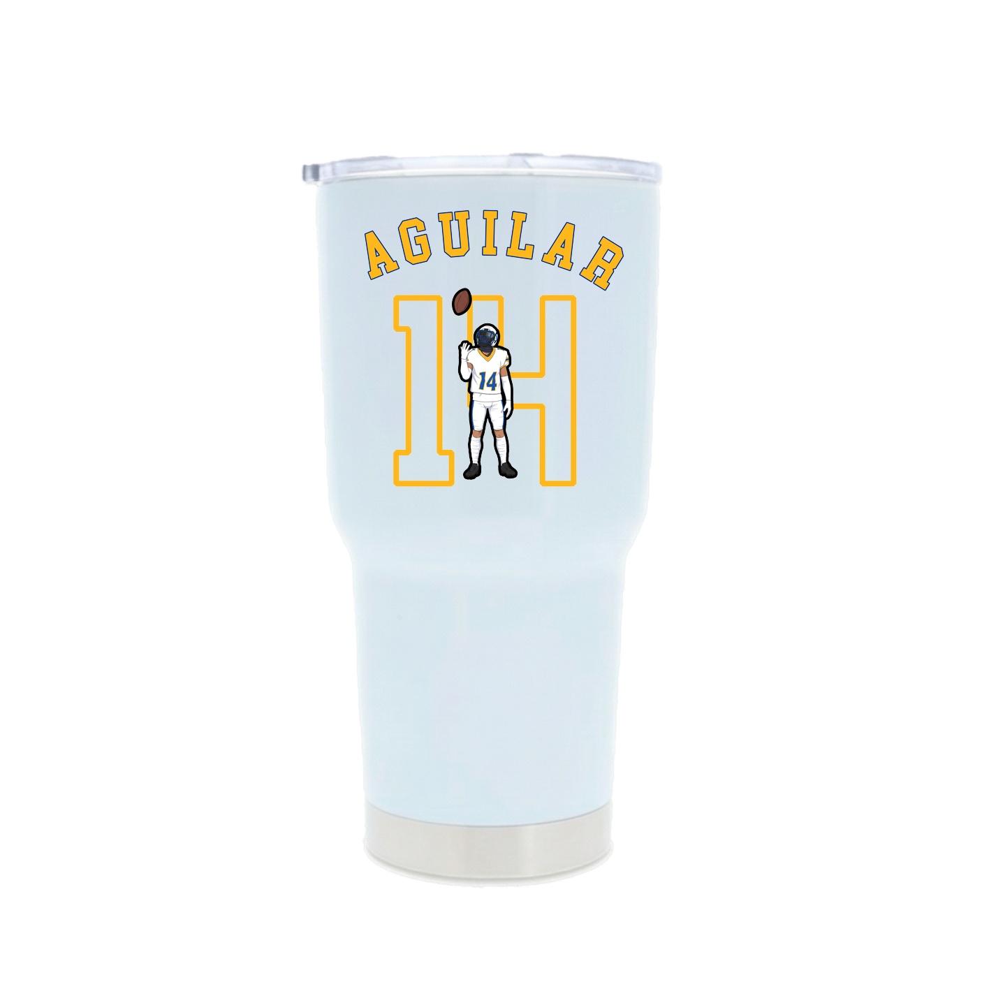 30oz Stainless Steel Tumbler — Shirsey Arch in White