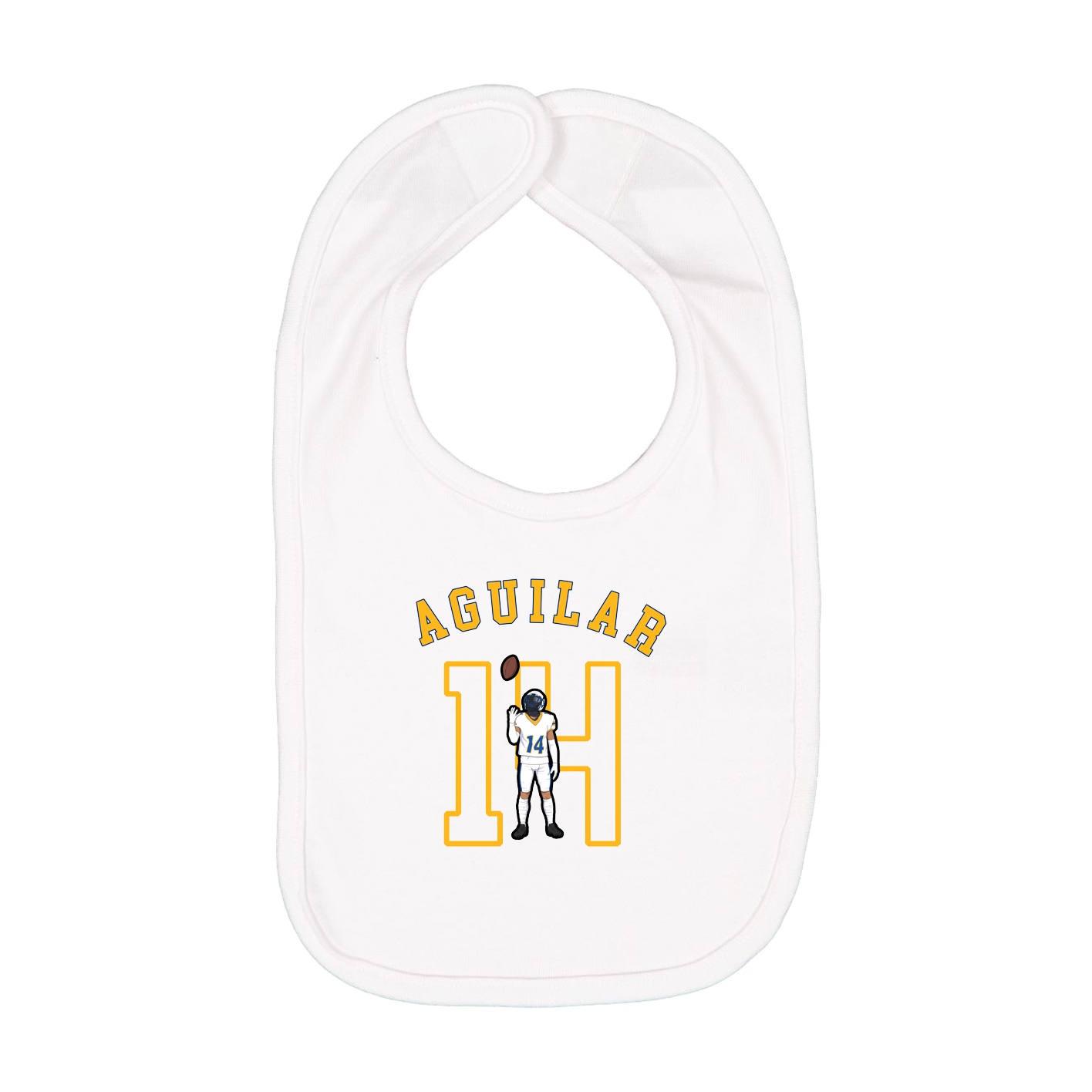 Infant Bib — Shirsey Arch in White