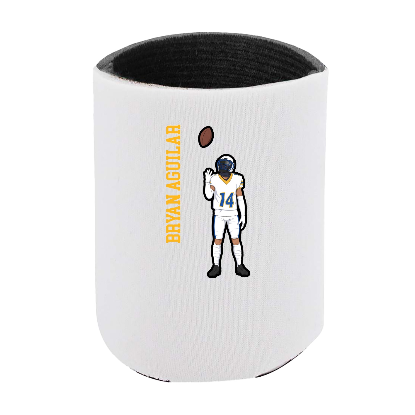 Can Holder — Name Vertical in White
