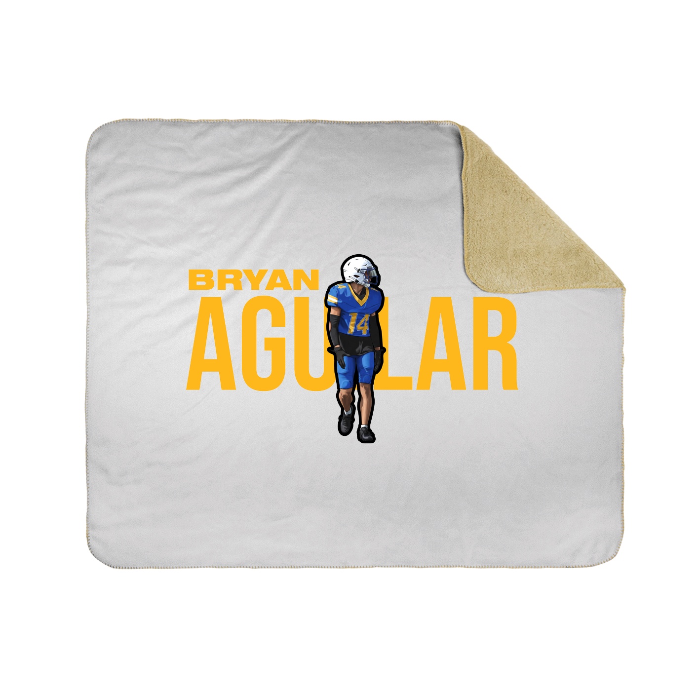 Throw Blanket — Player Name in White