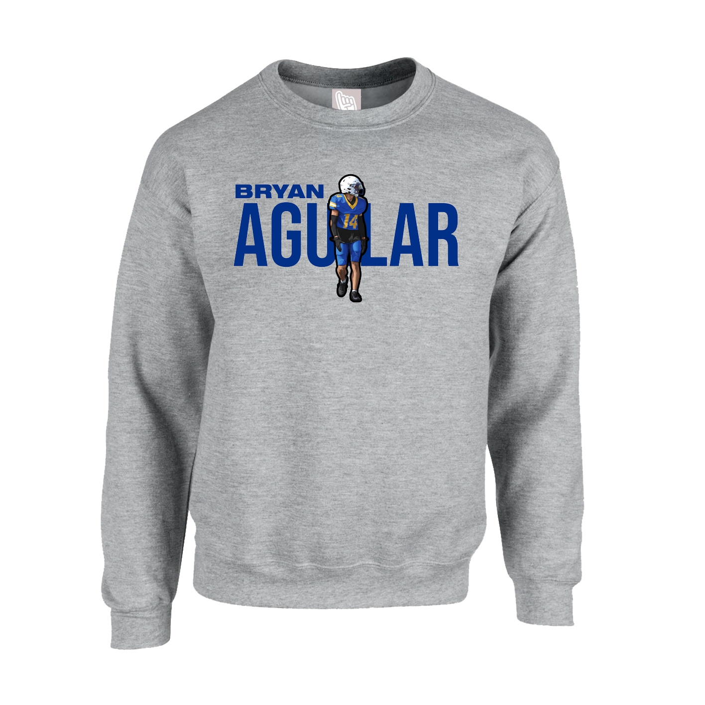 Fleece Crew — Player Name in Grey