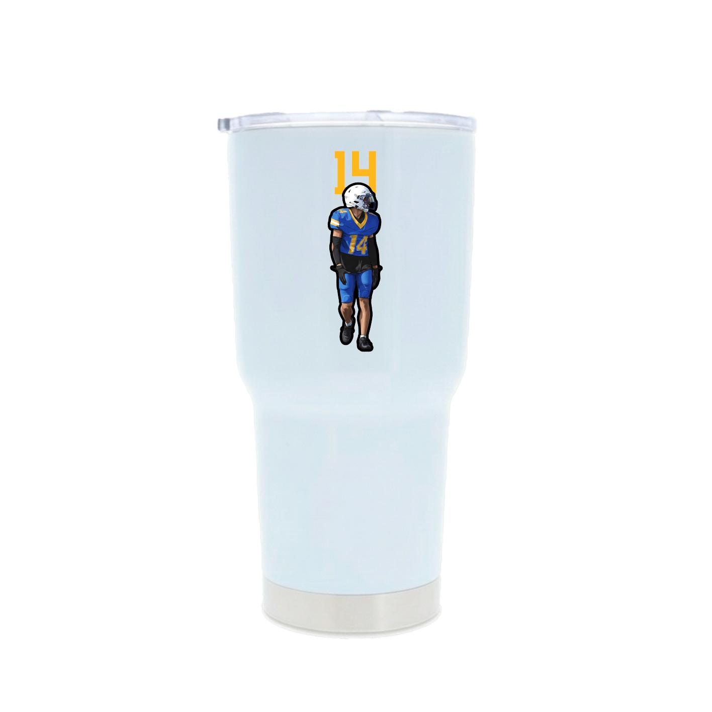 30oz Stainless Steel Tumbler — Number Top in White