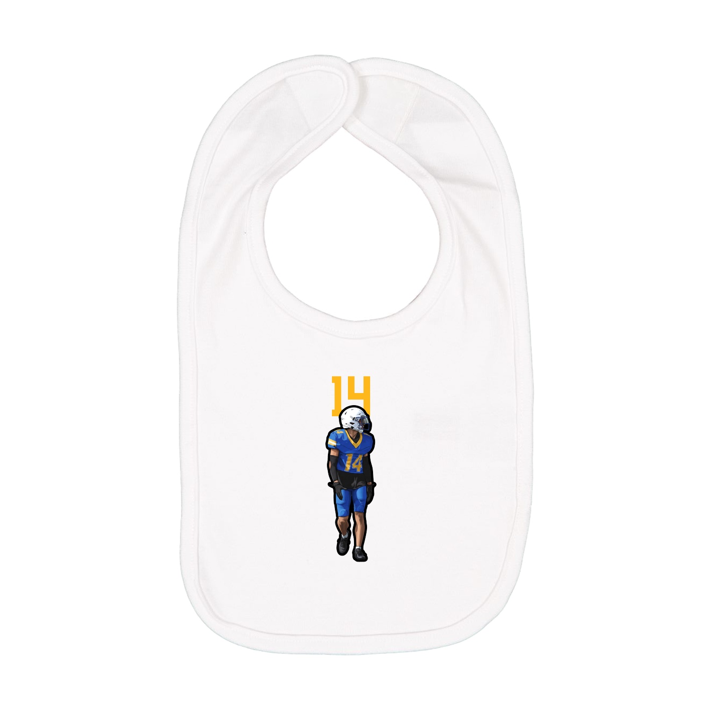 Infant Bib — Number Top in White