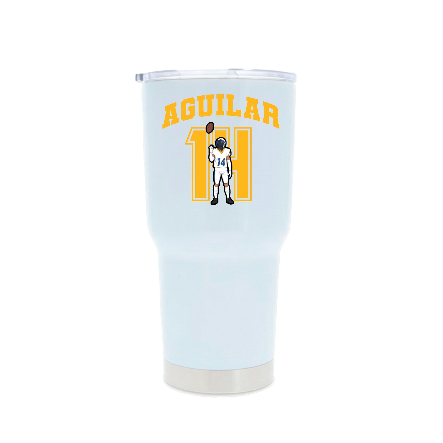 30oz Stainless Steel Tumbler — Number in White