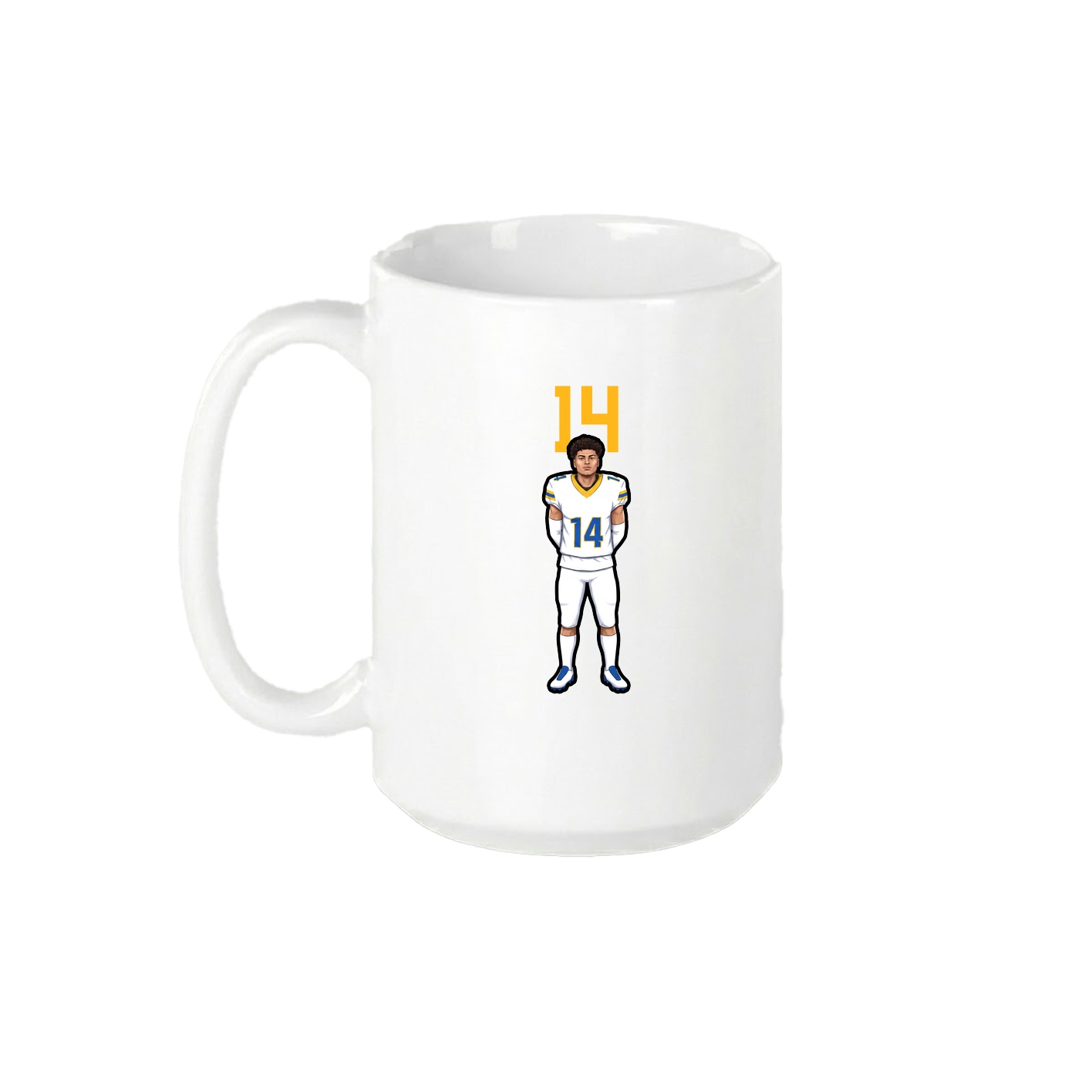 15oz Coffee Mug — Number Top in White