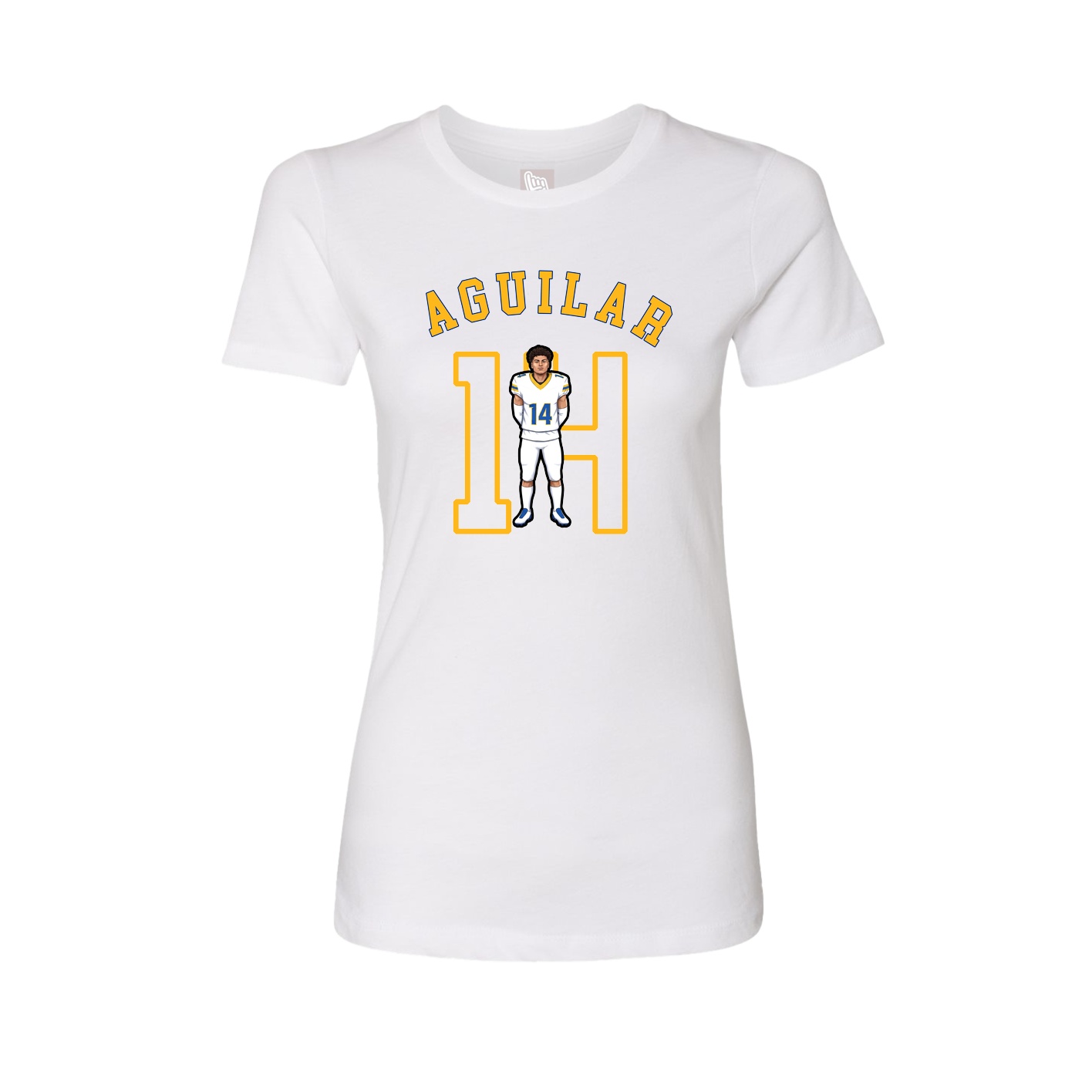 Fitted Women's Tee — Shirsey Arch in White