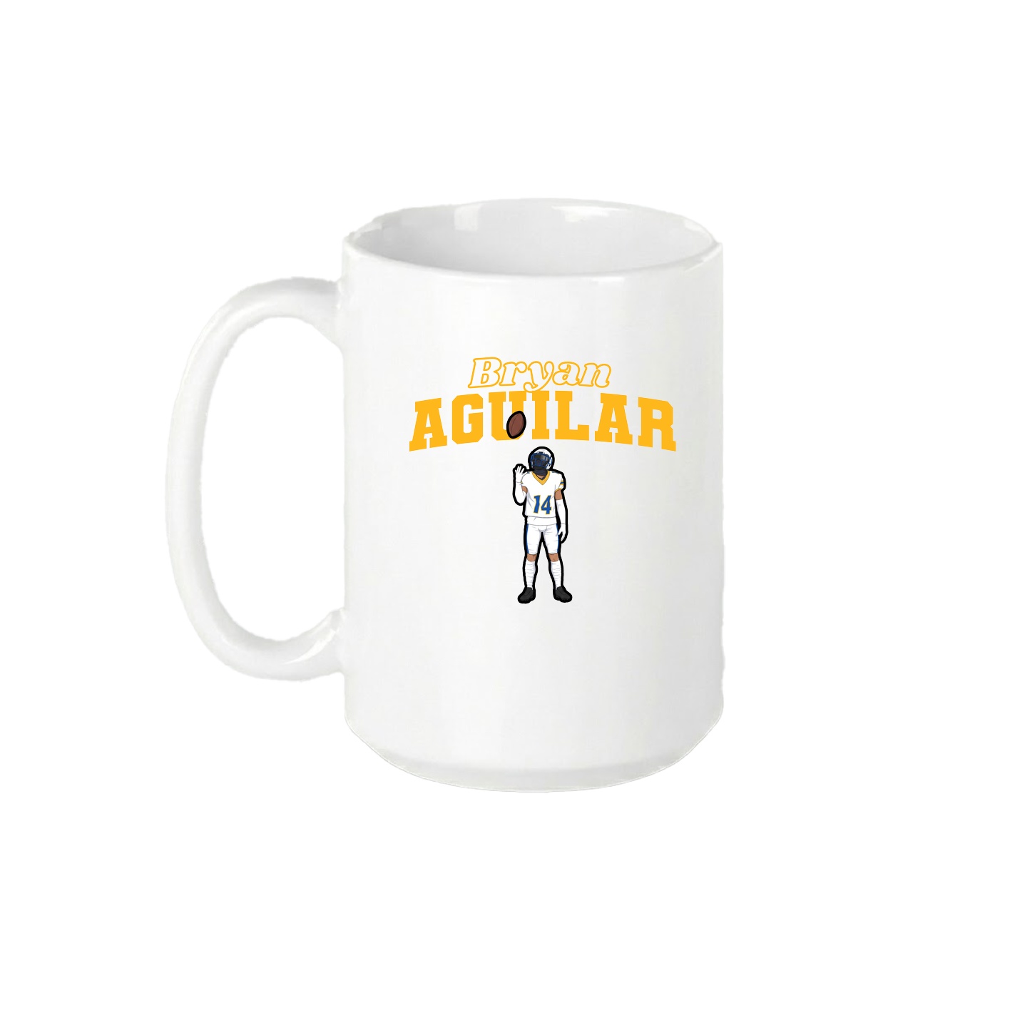 15oz Coffee Mug — Name Arch in White